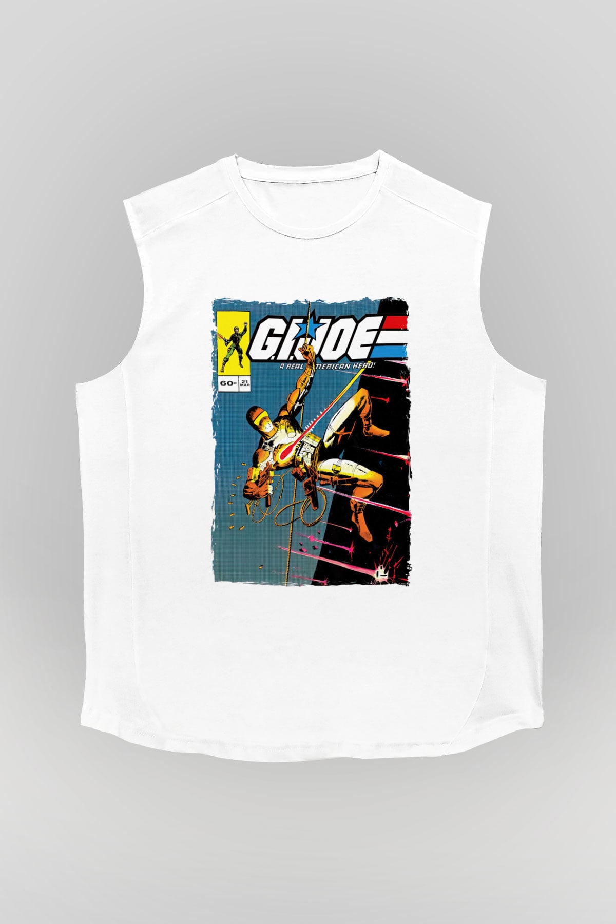 GI JOE Beyaz Unisex  Kolsuz Tişört