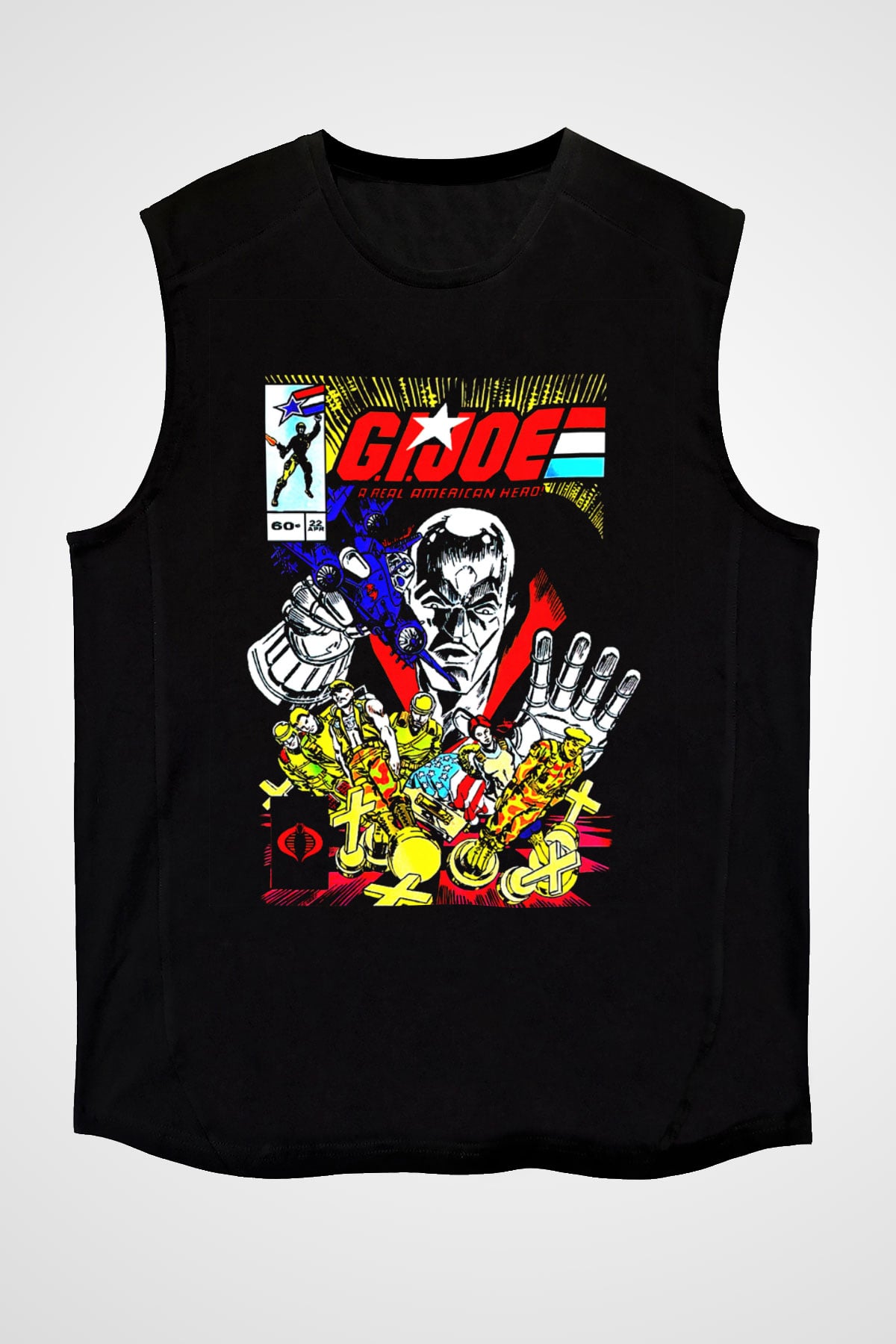 GI JOE Siyah Unisex  Kolsuz Tişört