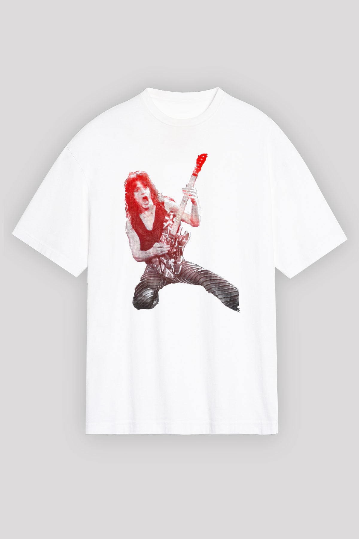 Gitarist Beyaz Unisex Tişört T-Shirt - TişörtFabrikası