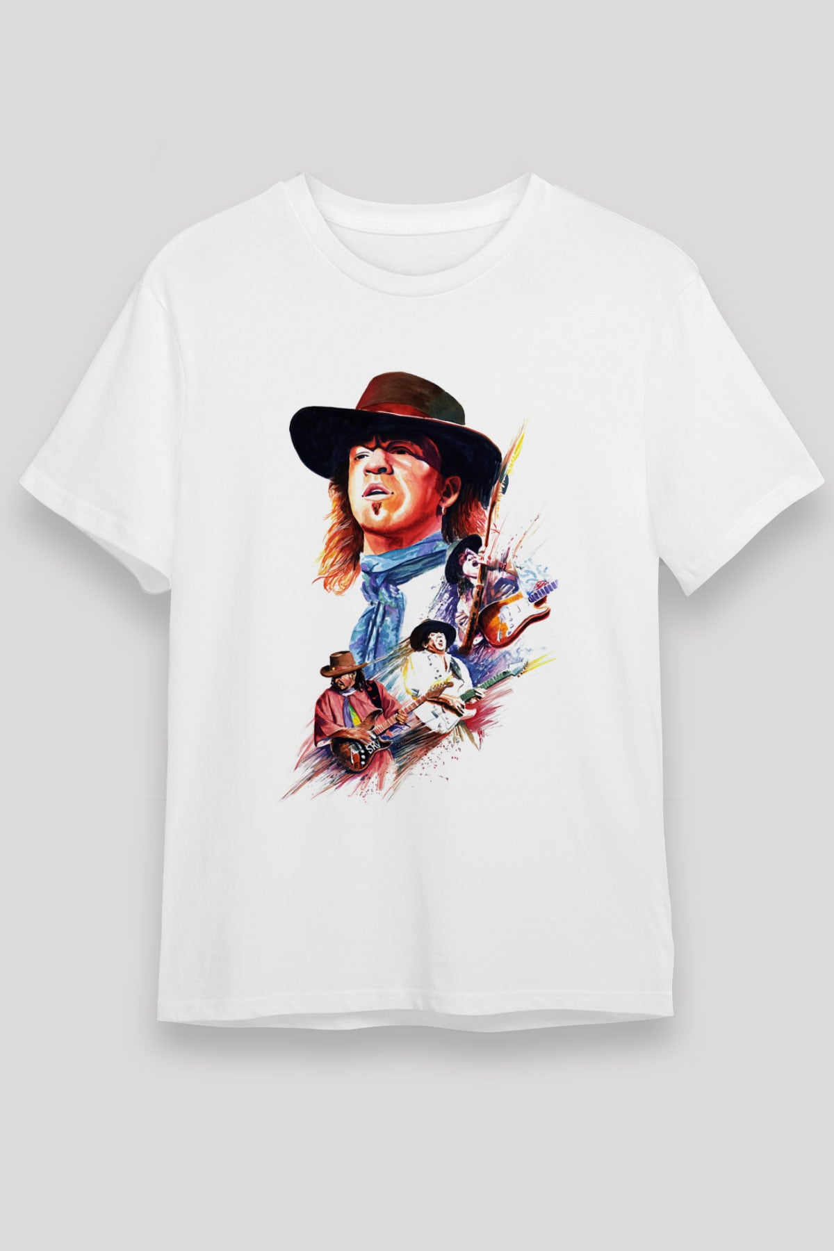 Gitarist Beyaz Unisex Tişört T-Shirt - TişörtFabrikası