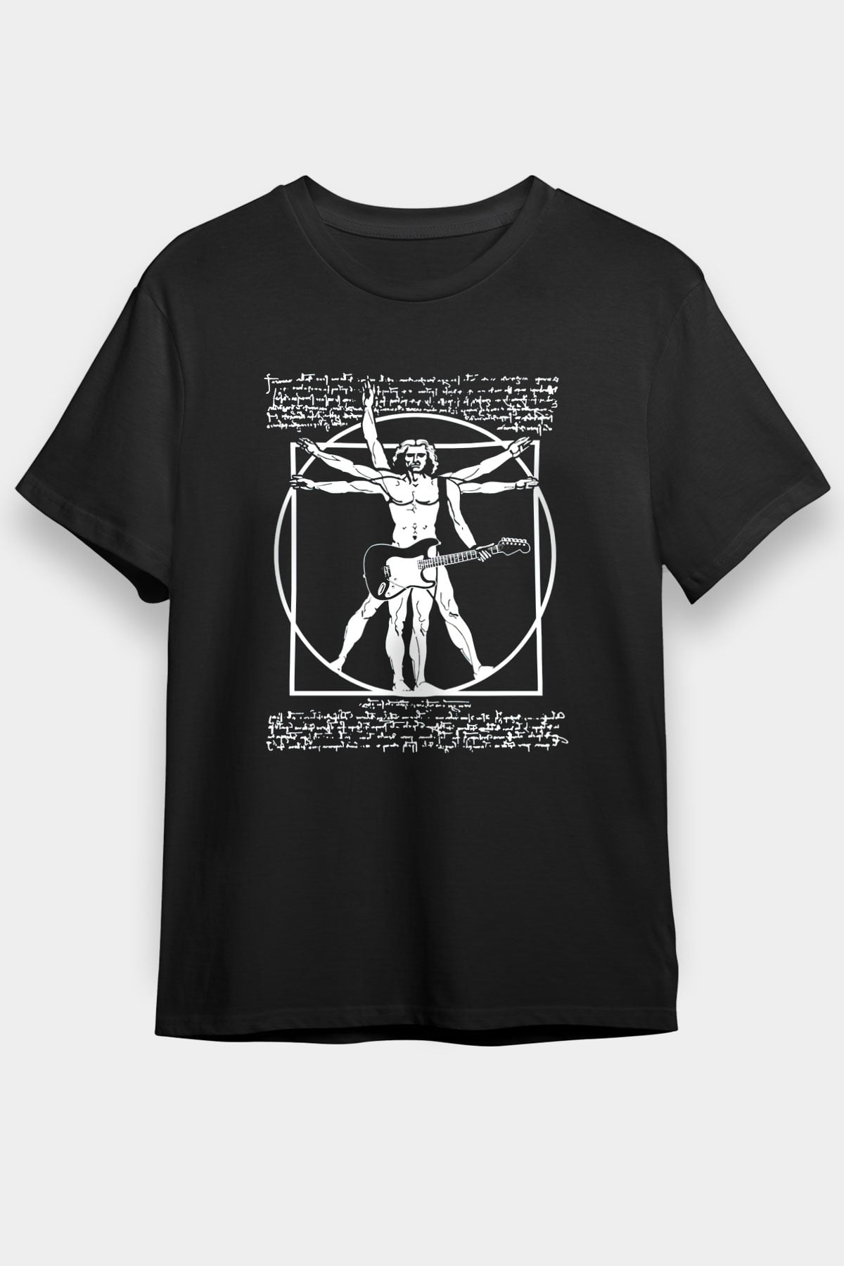 Gitarist Siyah Unisex Tişört T-Shirt - TişörtFabrikası