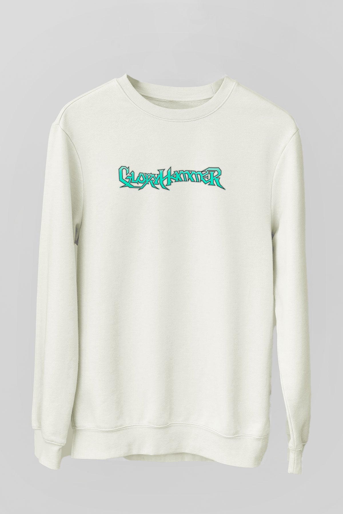 Gloryhammer Baskılı Beyaz Unisex Sweatshirt