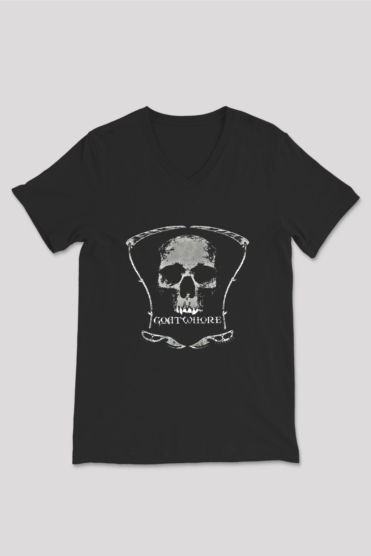 Goatwhore Baskılı Unisex Siyah V Yaka Tişört