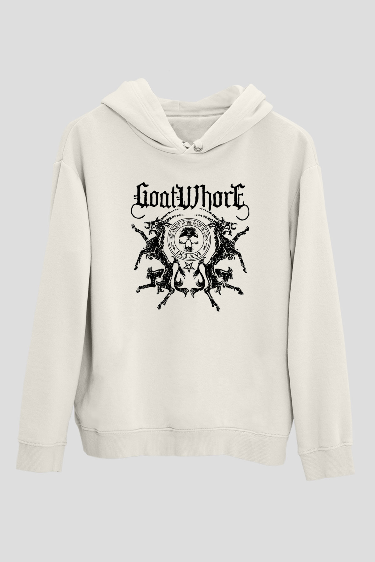 Goatwhore Beyaz Unisex Kapşonlu Sweatshirt