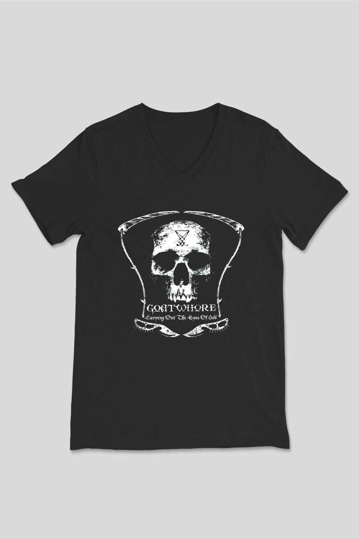 Goatwhore Siyah Unisex V Yaka Tişört T-Shirt