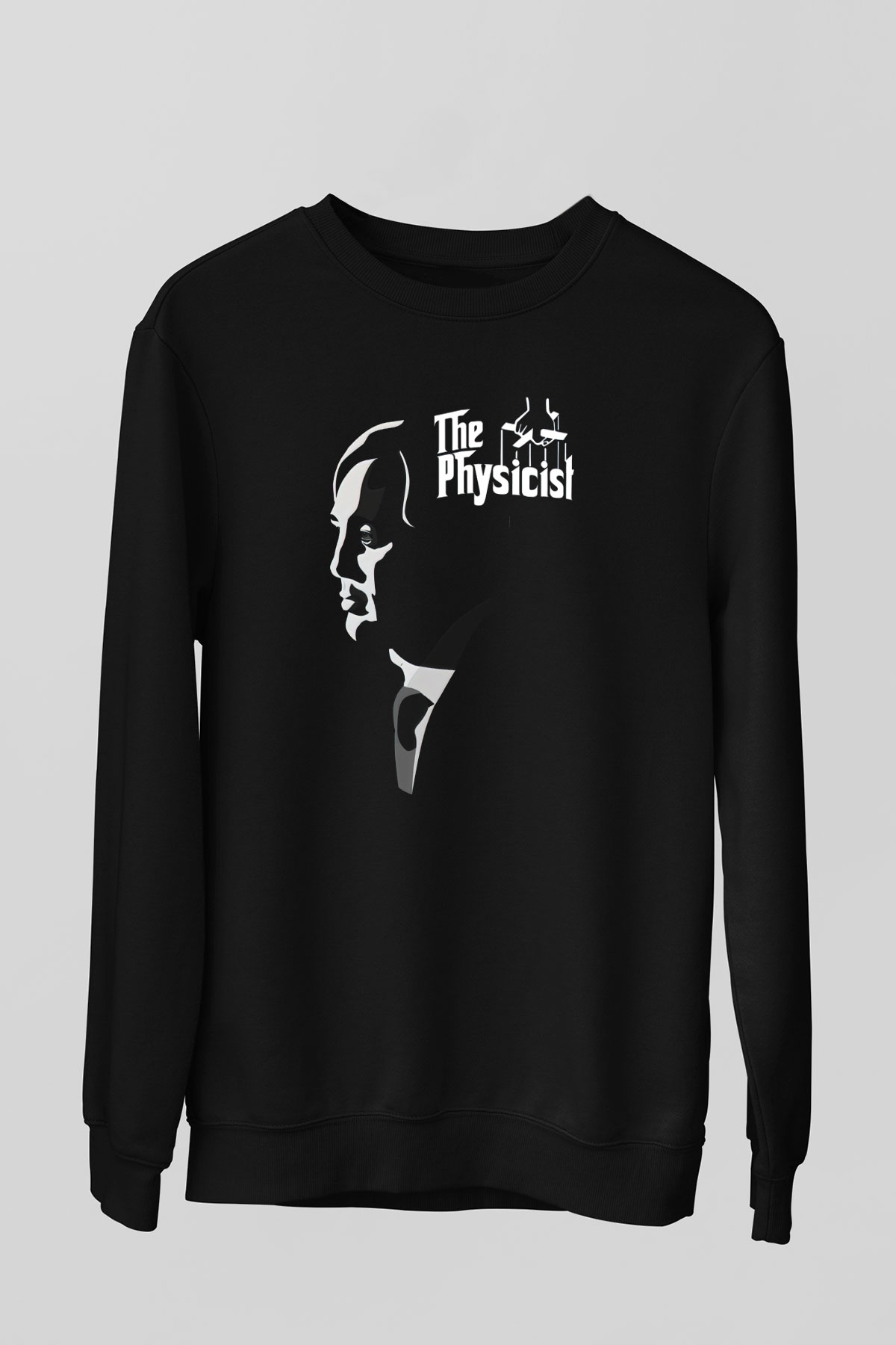 God Father Fizik Baskılı Unisex Siyah Sweatshirt