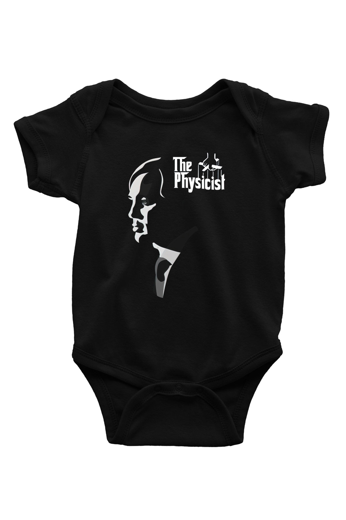 God Father Fizik Baskılı Unisex Siyah Bebek Body - Zıbın
