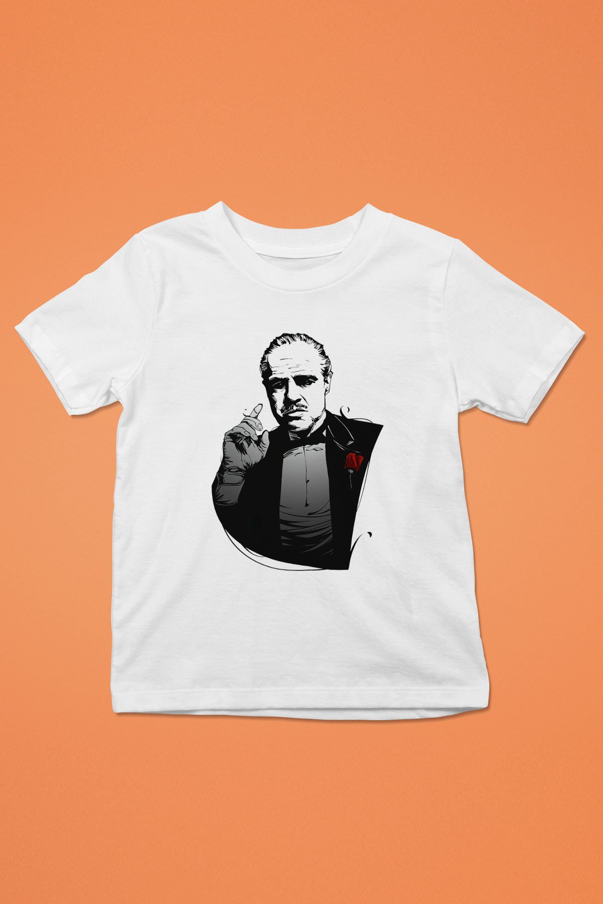 Godfather Baskılı Beyaz Unisex Çocuk Tişört