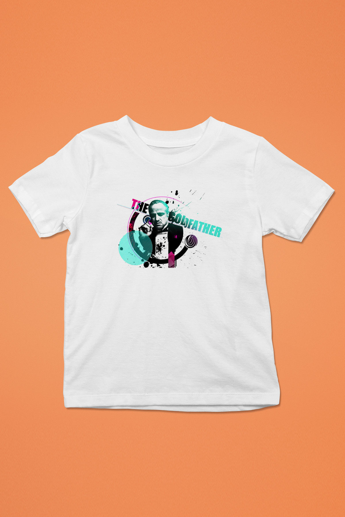 Godfather Baskılı Beyaz Unisex Çocuk Tişört