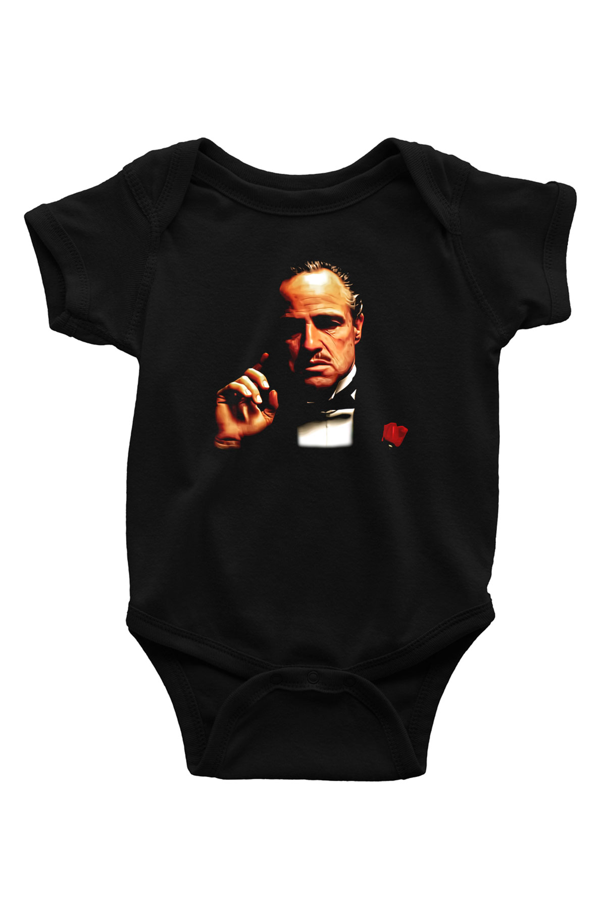 Godfather Baskılı Siyah Bebek Body - Zıbın
