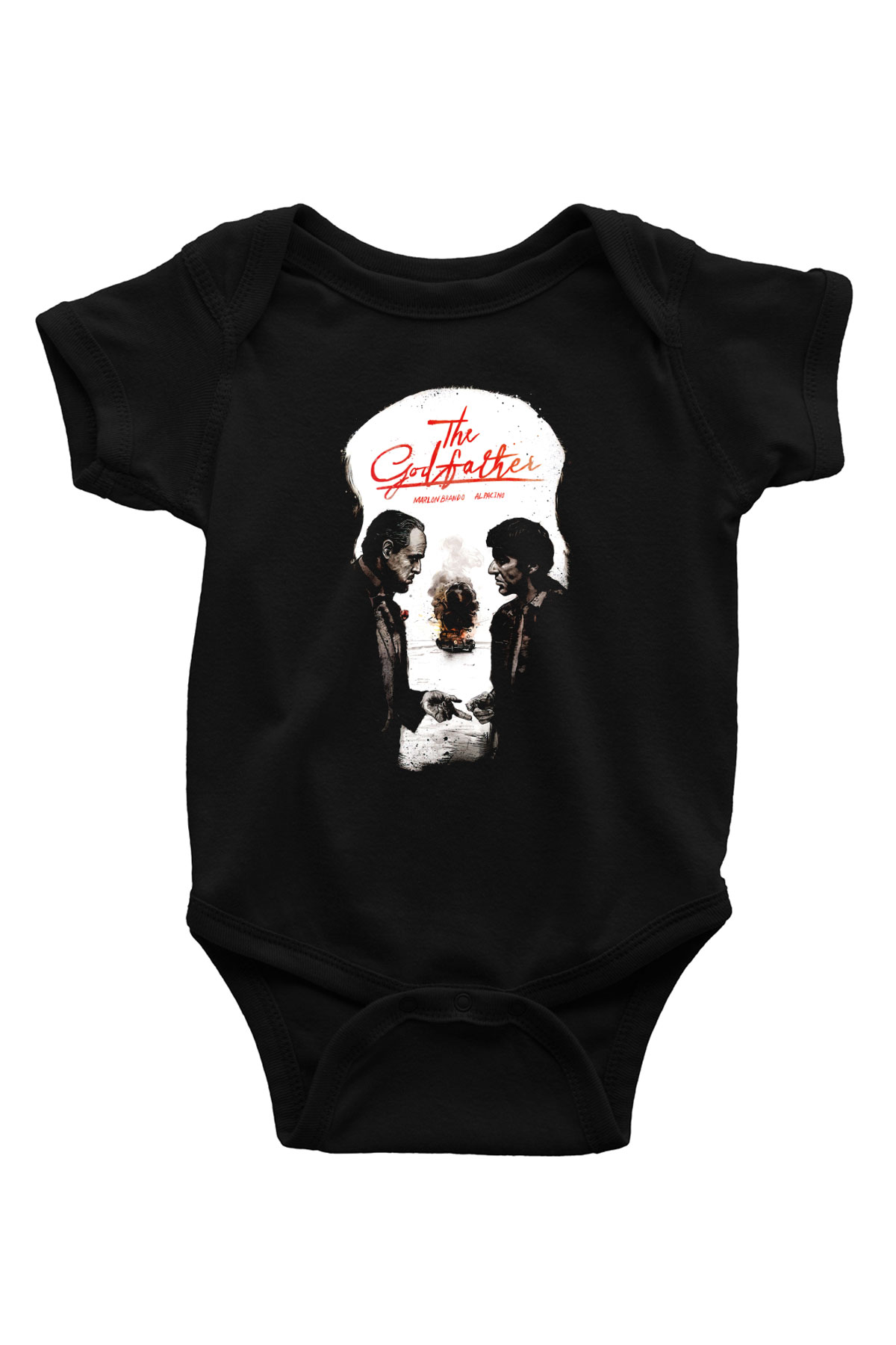 Godfather Baskılı Siyah Bebek Body - Zıbın