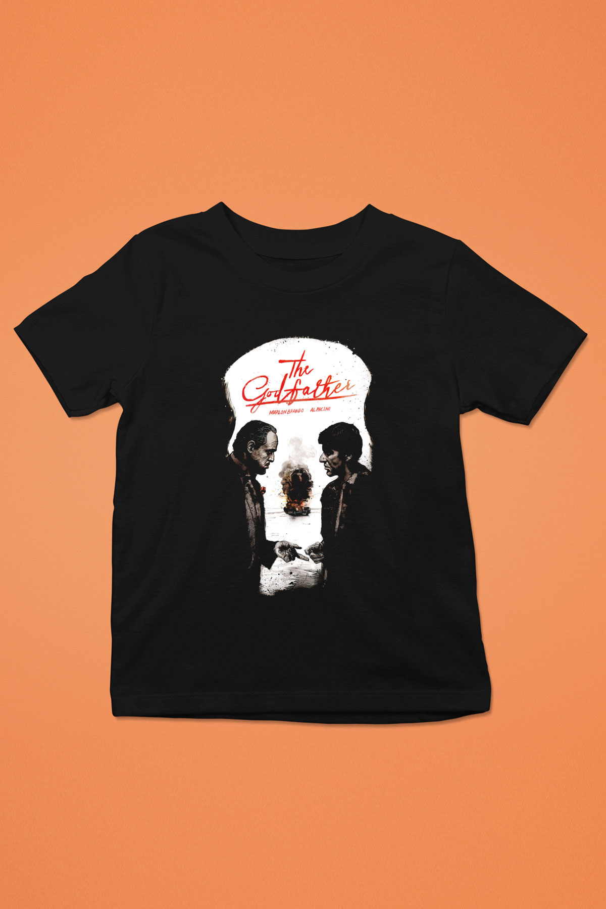 Godfather Baskılı Siyah Unisex Çocuk Tişört