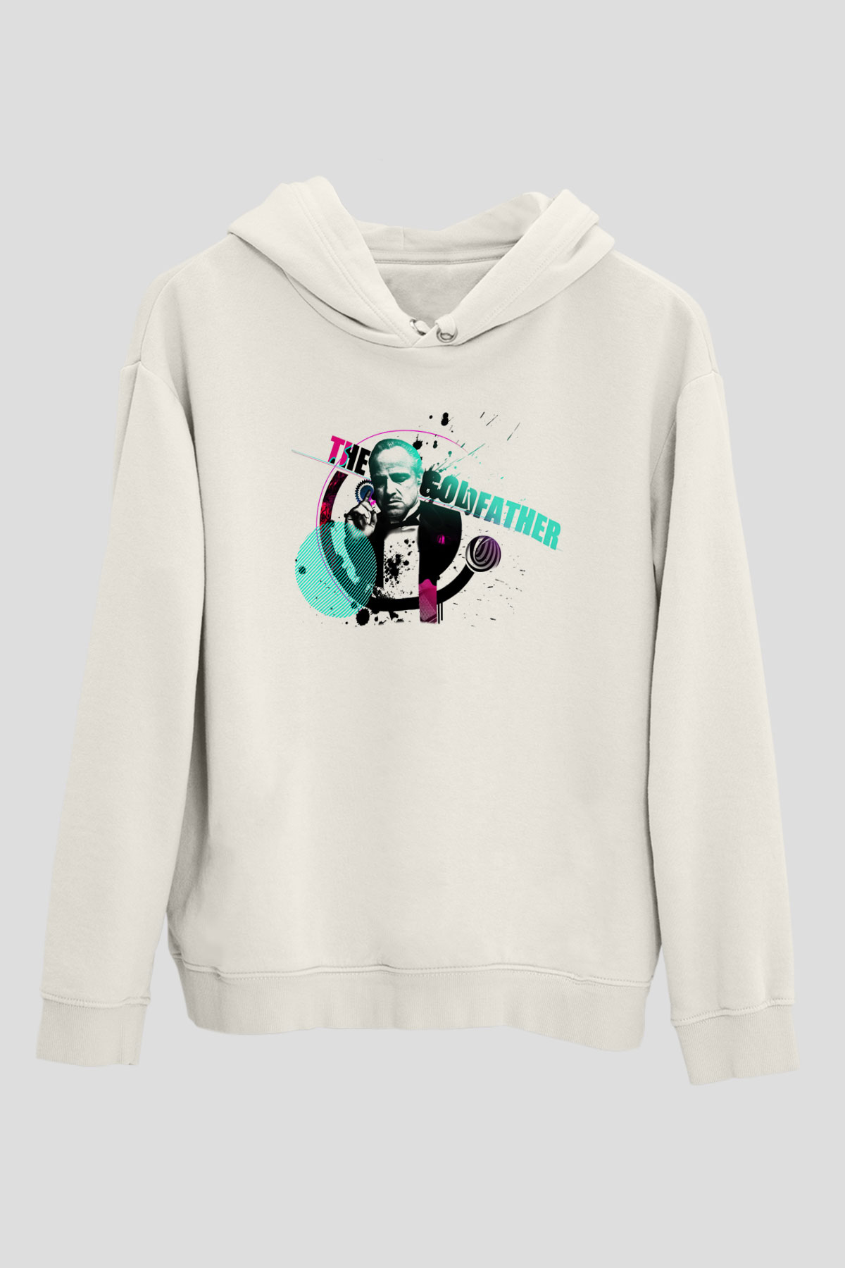 Godfather Beyaz Unisex Hoodie