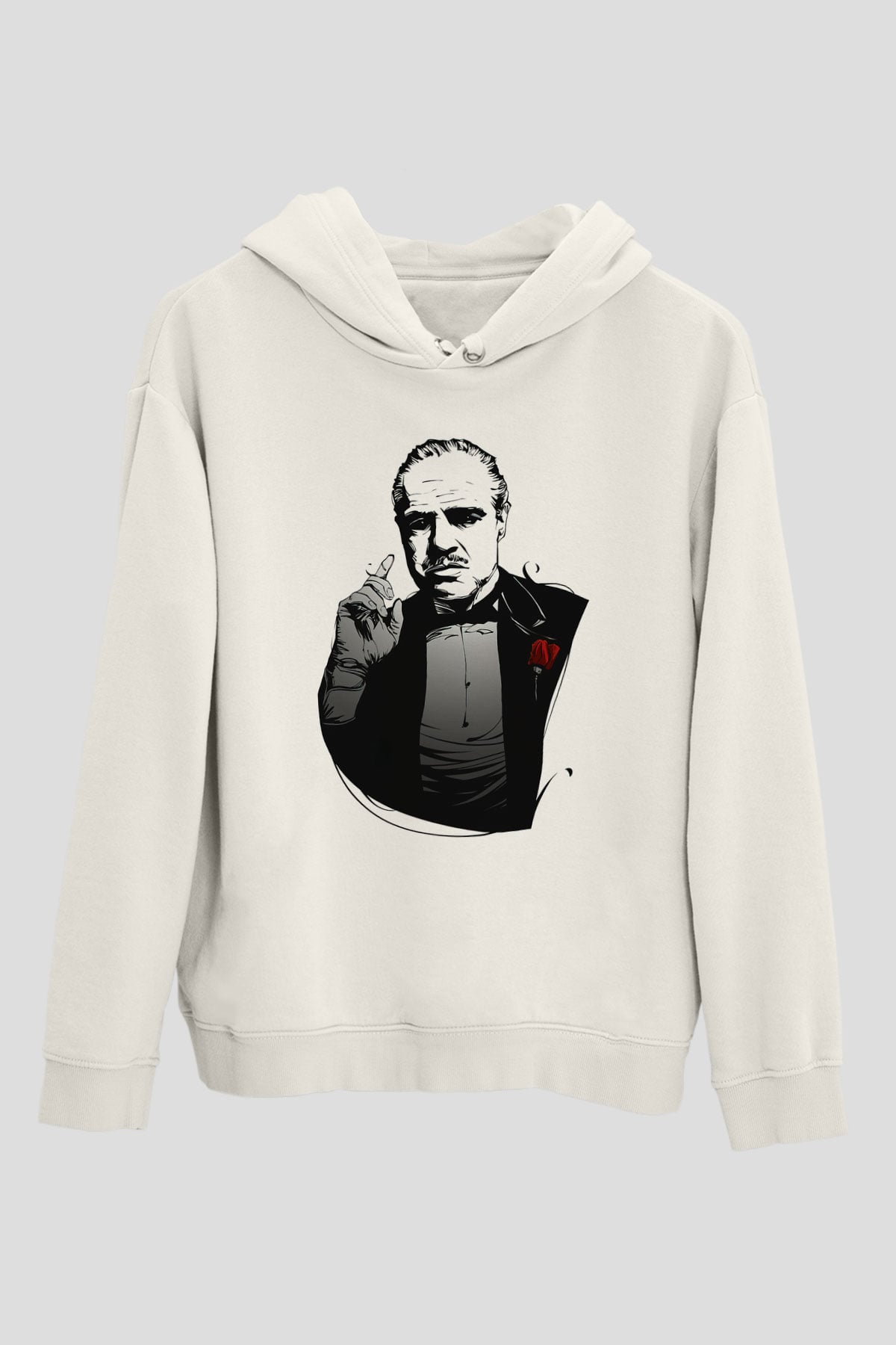 Godfather Beyaz Unisex Hoodie
