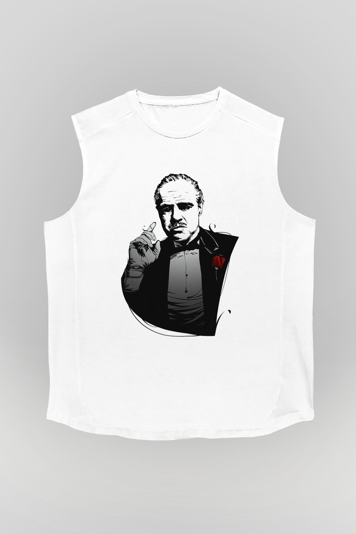 Godfather Beyaz Unisex Kolsuz Tişört