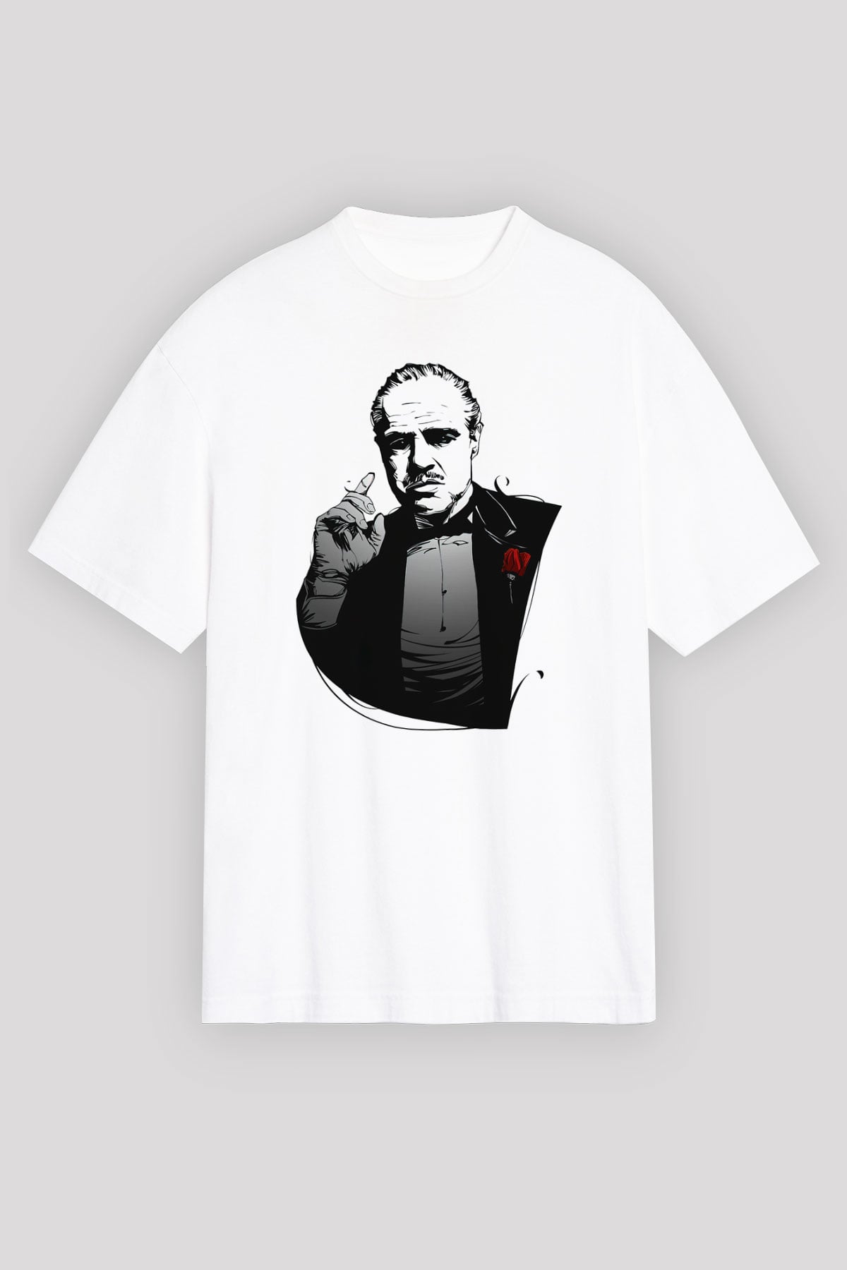 Godfather Beyaz Unisex Oversize Tişört T-Shirt