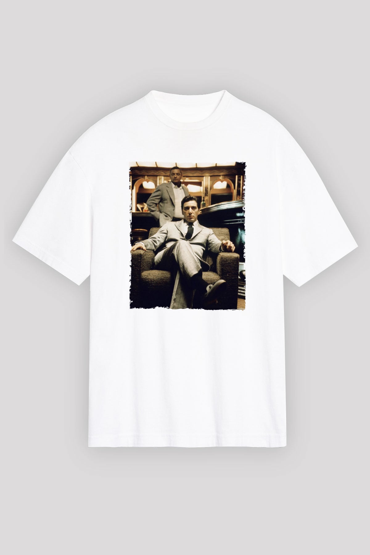 Godfather Beyaz Unisex Oversize Tişört T-Shirt