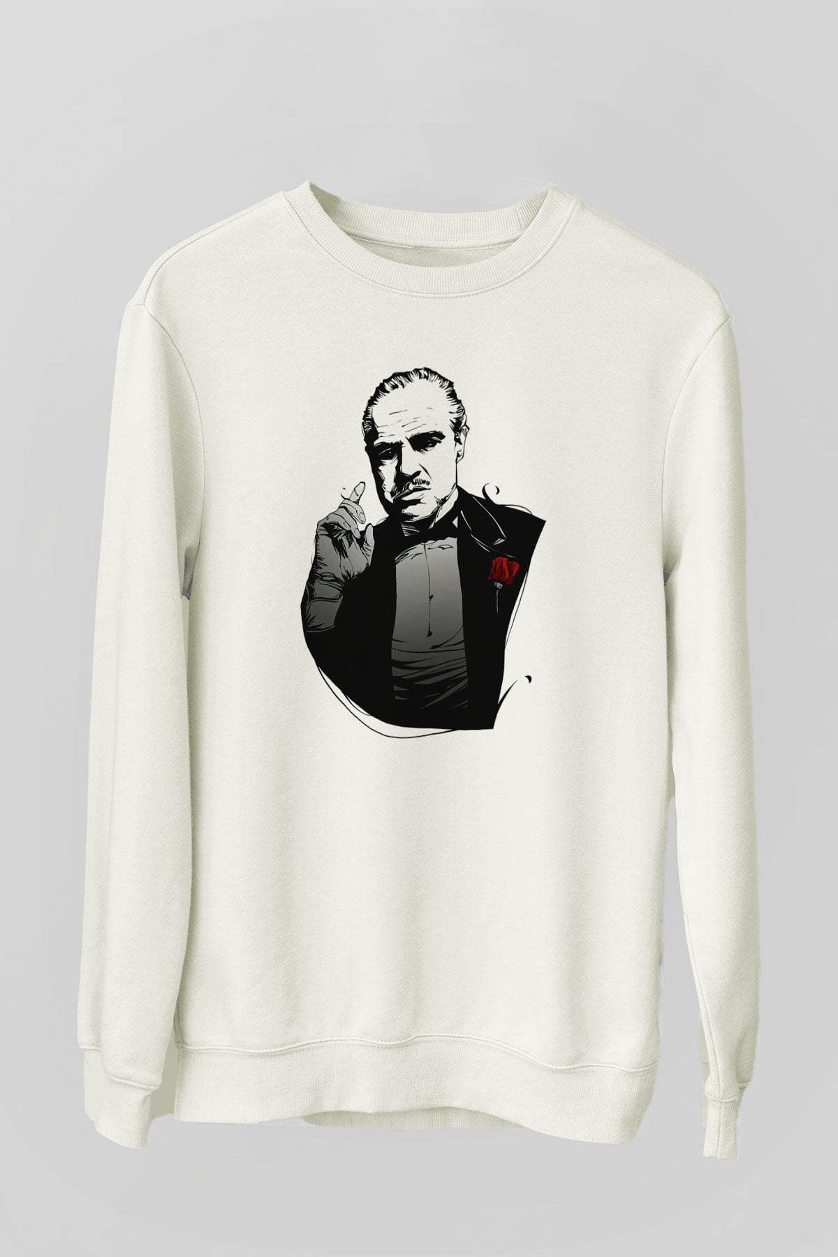 Godfather Beyaz Unisex Sweatshirt