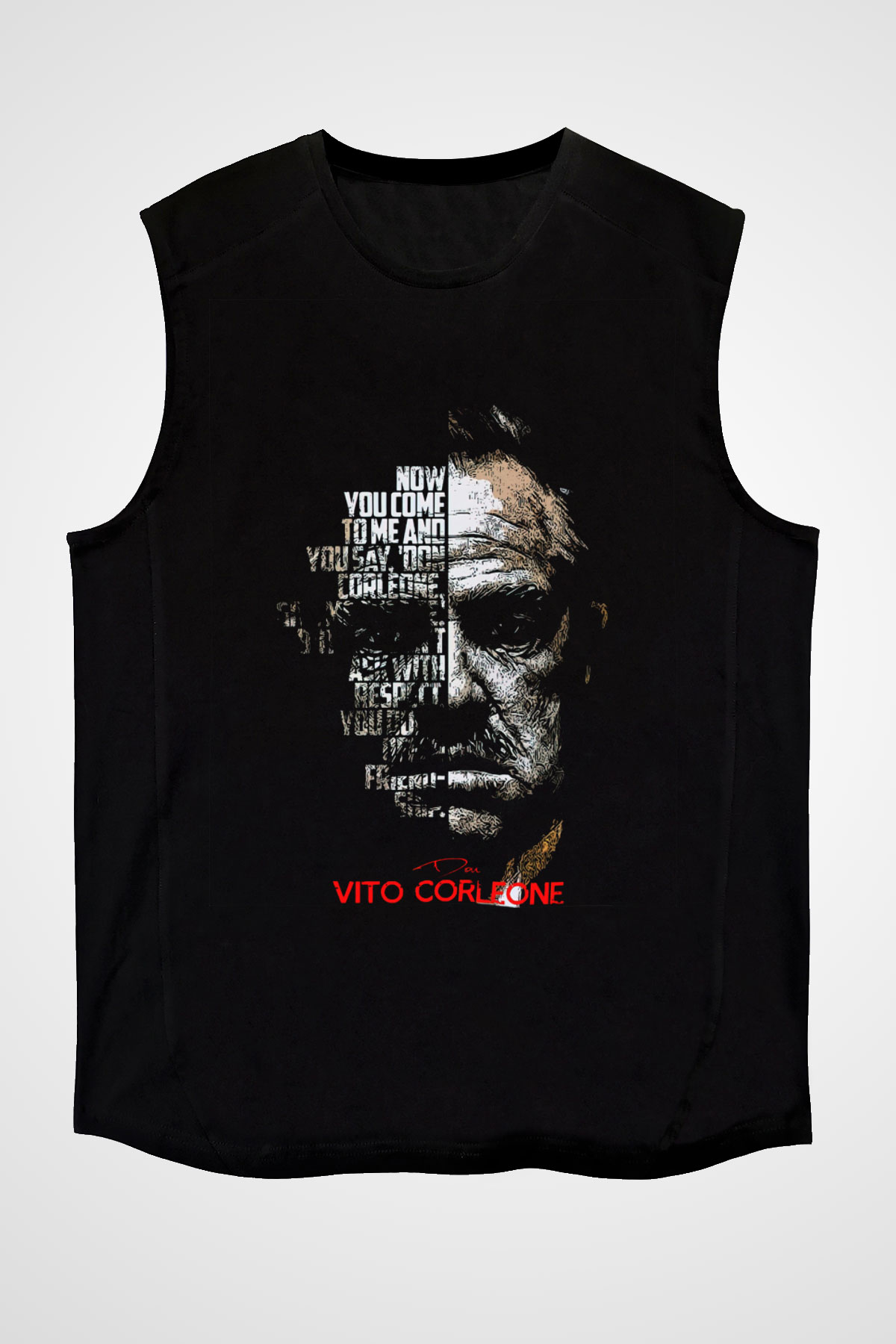 Godfather Siyah Unisex Kolsuz Tişört