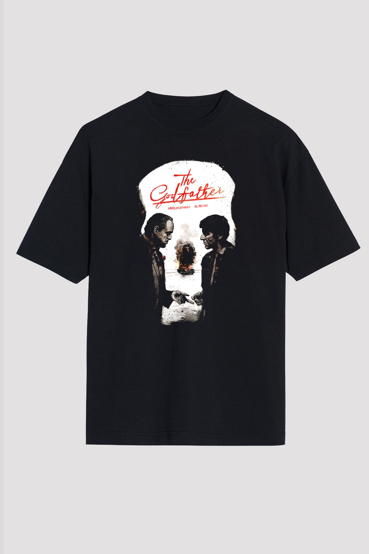 Godfather Siyah Unisex Oversize Tişört T-Shirt