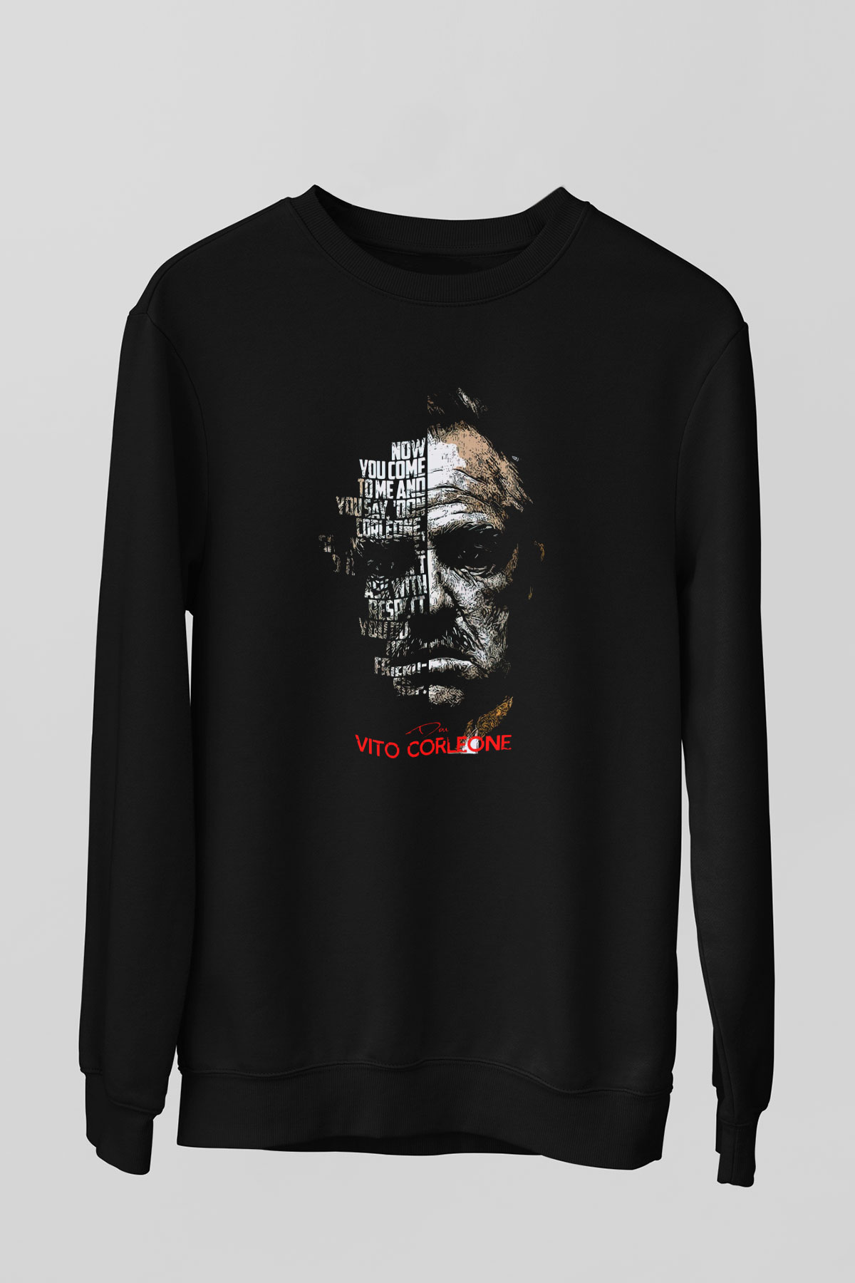 Godfather Siyah Unisex Sweatshirt