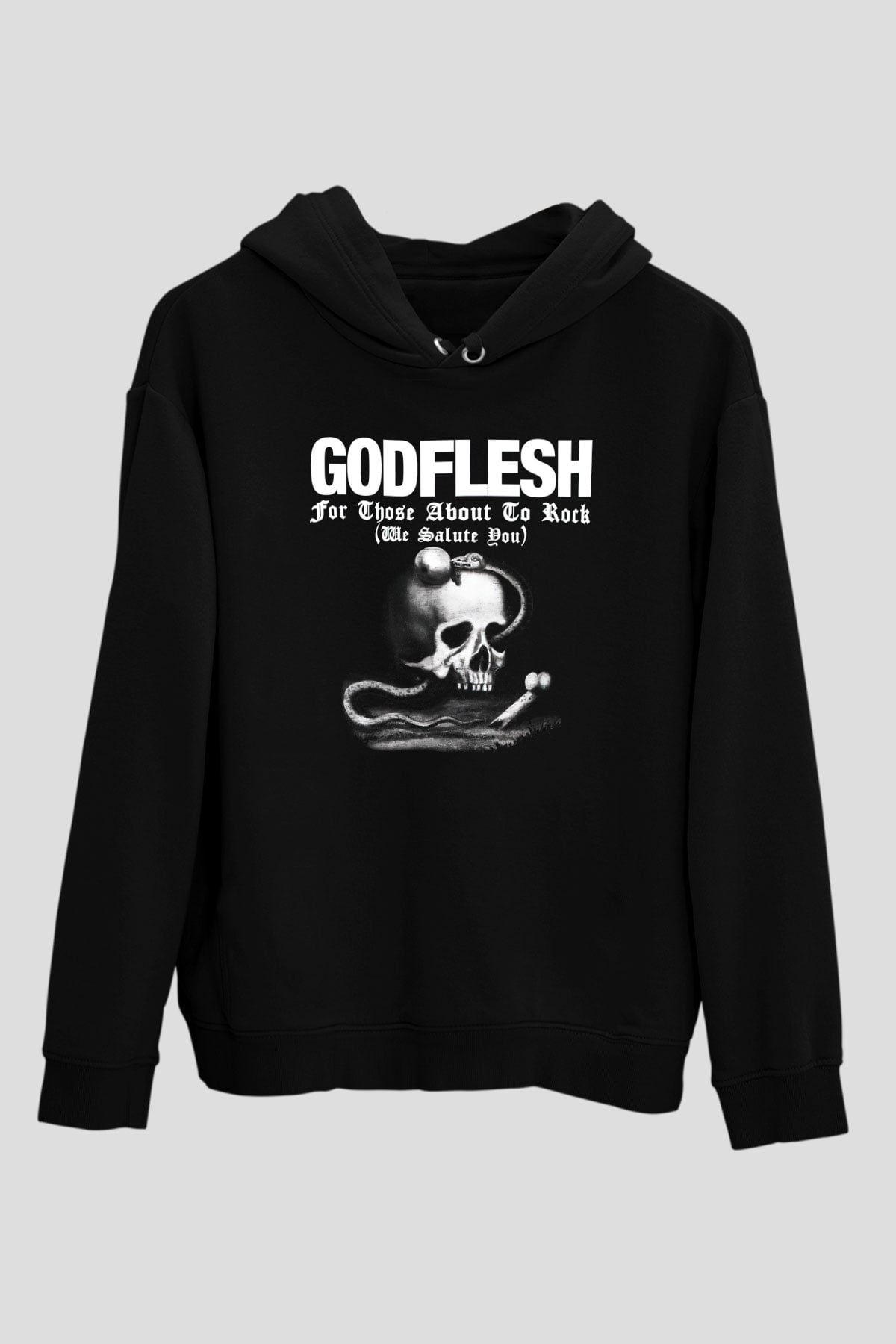 Godflesh Siyah Unisex Kapüşonlu Sweatshirt