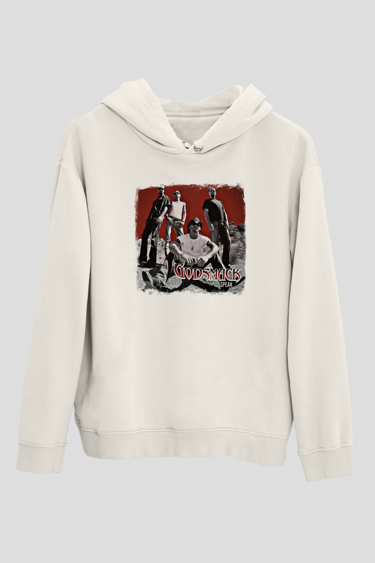 Godsmack Baskılı Unisex Beyaz Hoodie