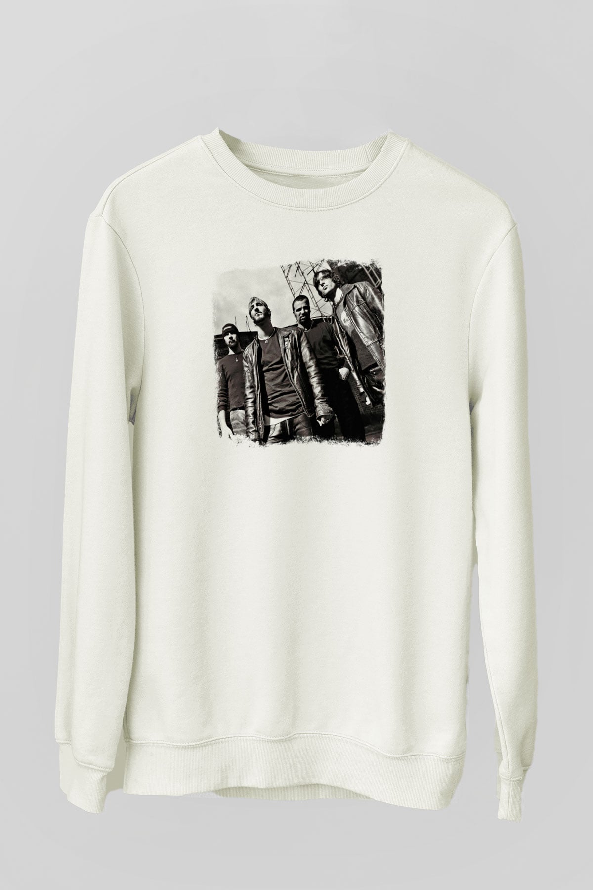 Godsmack Baskılı Unisex Beyaz Sweatshirt