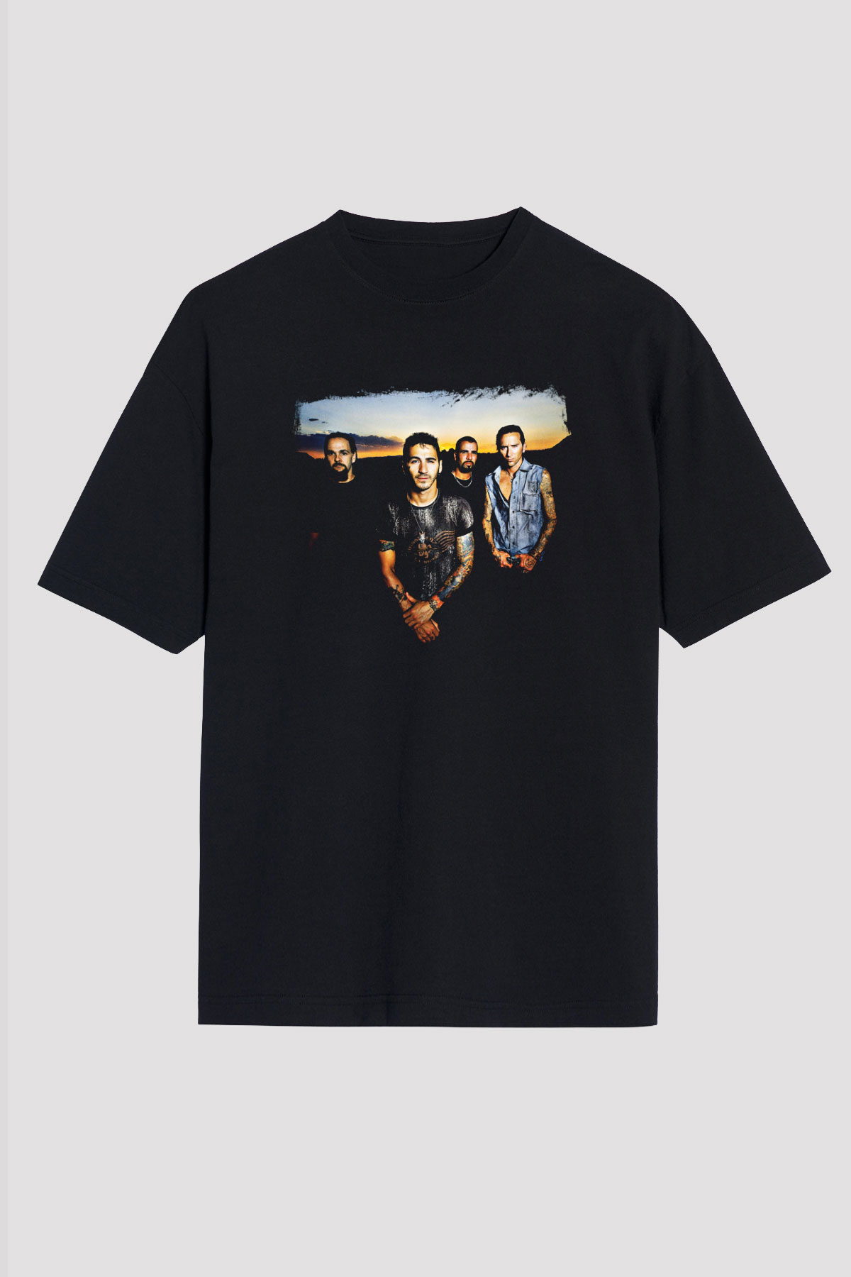 Godsmack Baskılı Unisex Siyah Oversize Tişört
