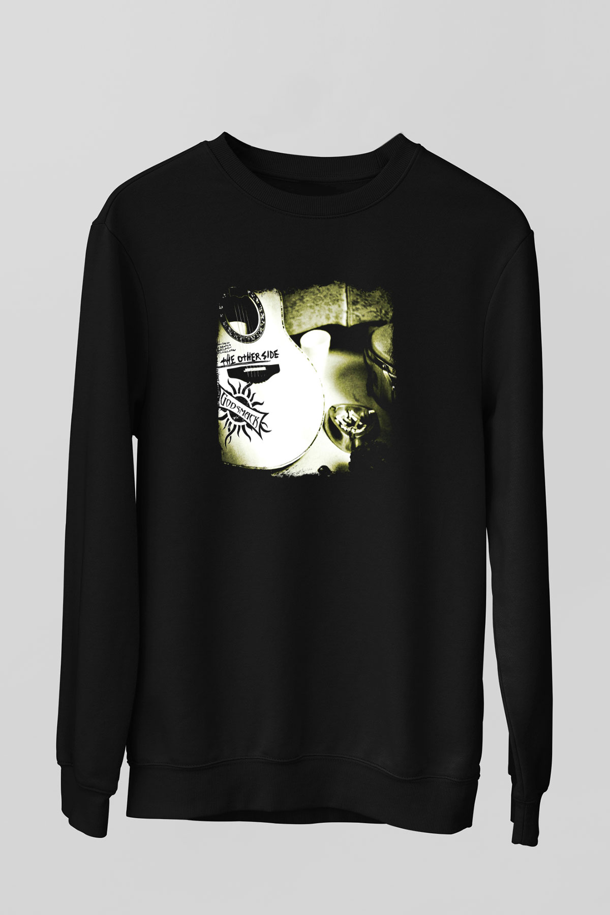 Godsmack Baskılı Unisex Siyah Sweatshirt