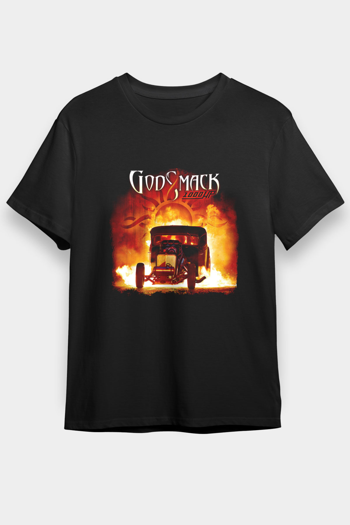 Godsmack Baskılı Unisex Siyah Tişört