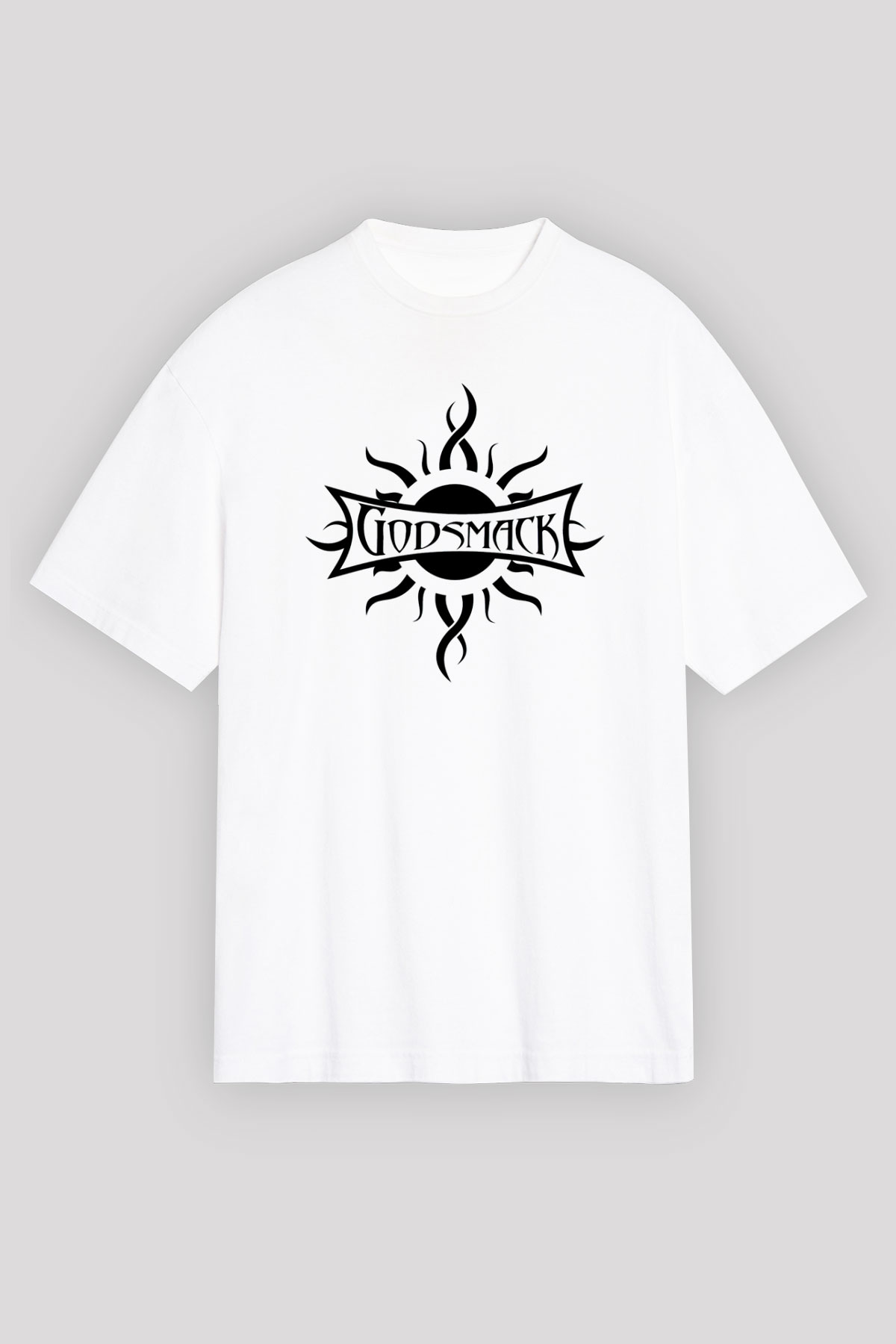 Godsmack Beyaz Unisex Oversize Tişört T-Shirt