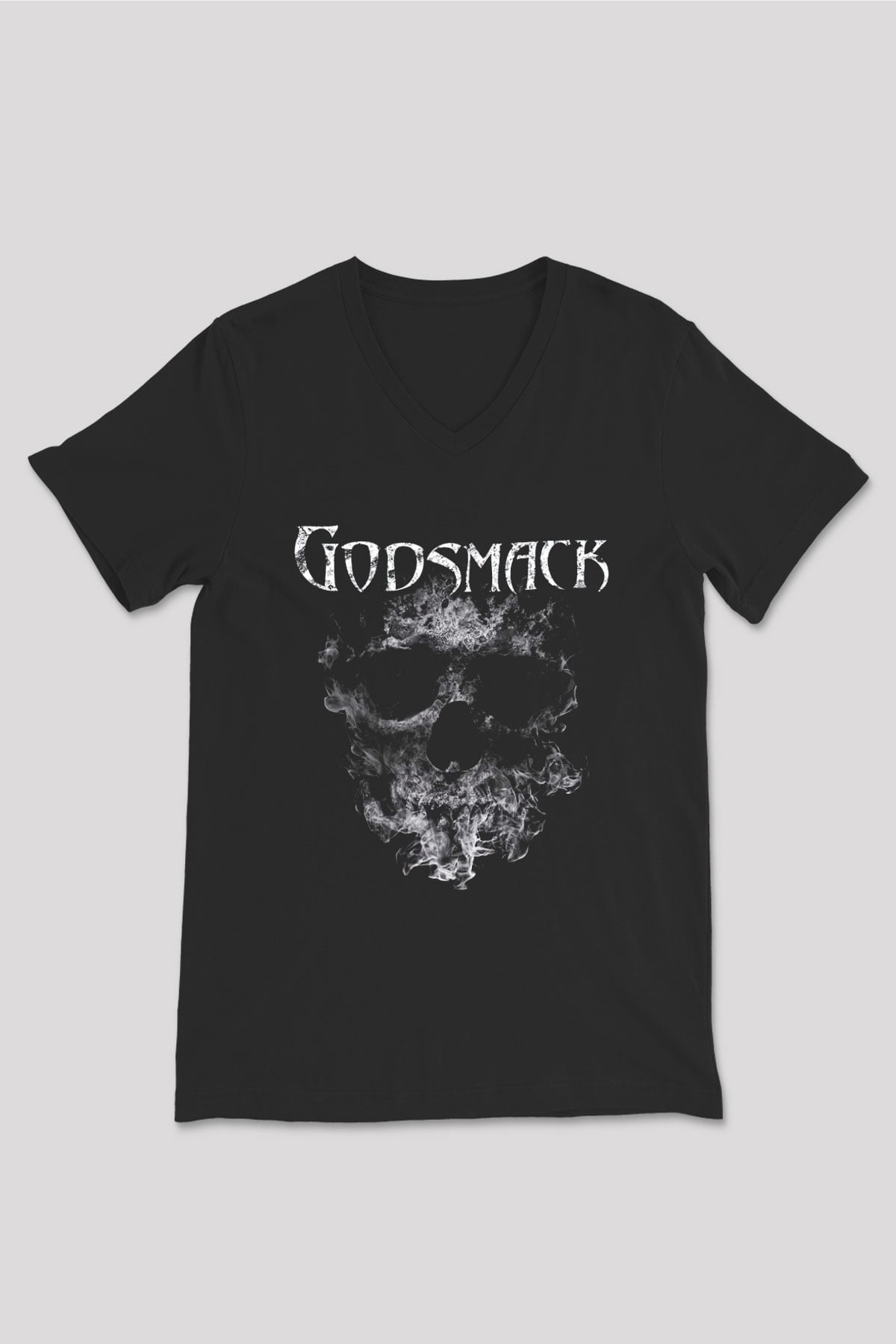 Godsmack Siyah Unisex V Yaka Tişört T-Shirt