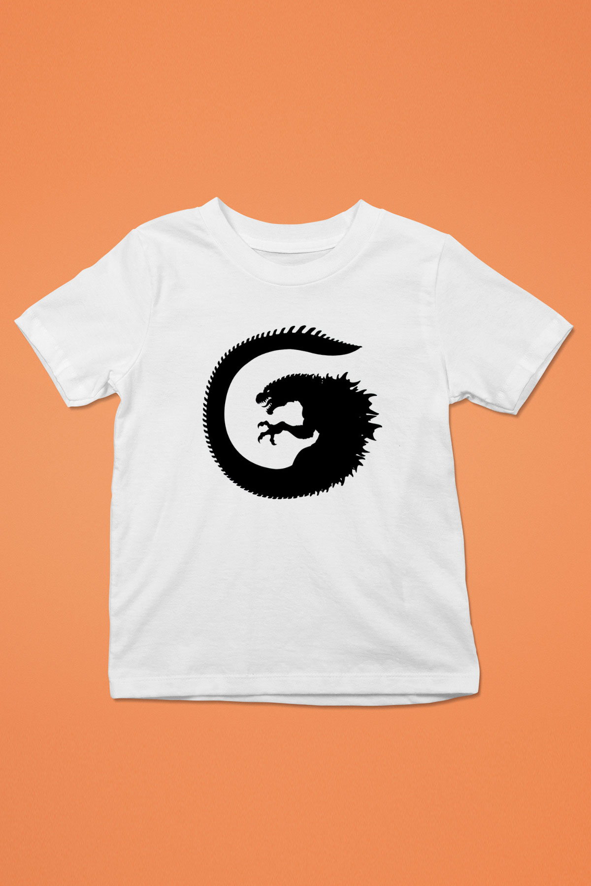 Godzilla Baskılı Beyaz Unisex Çocuk Tişört