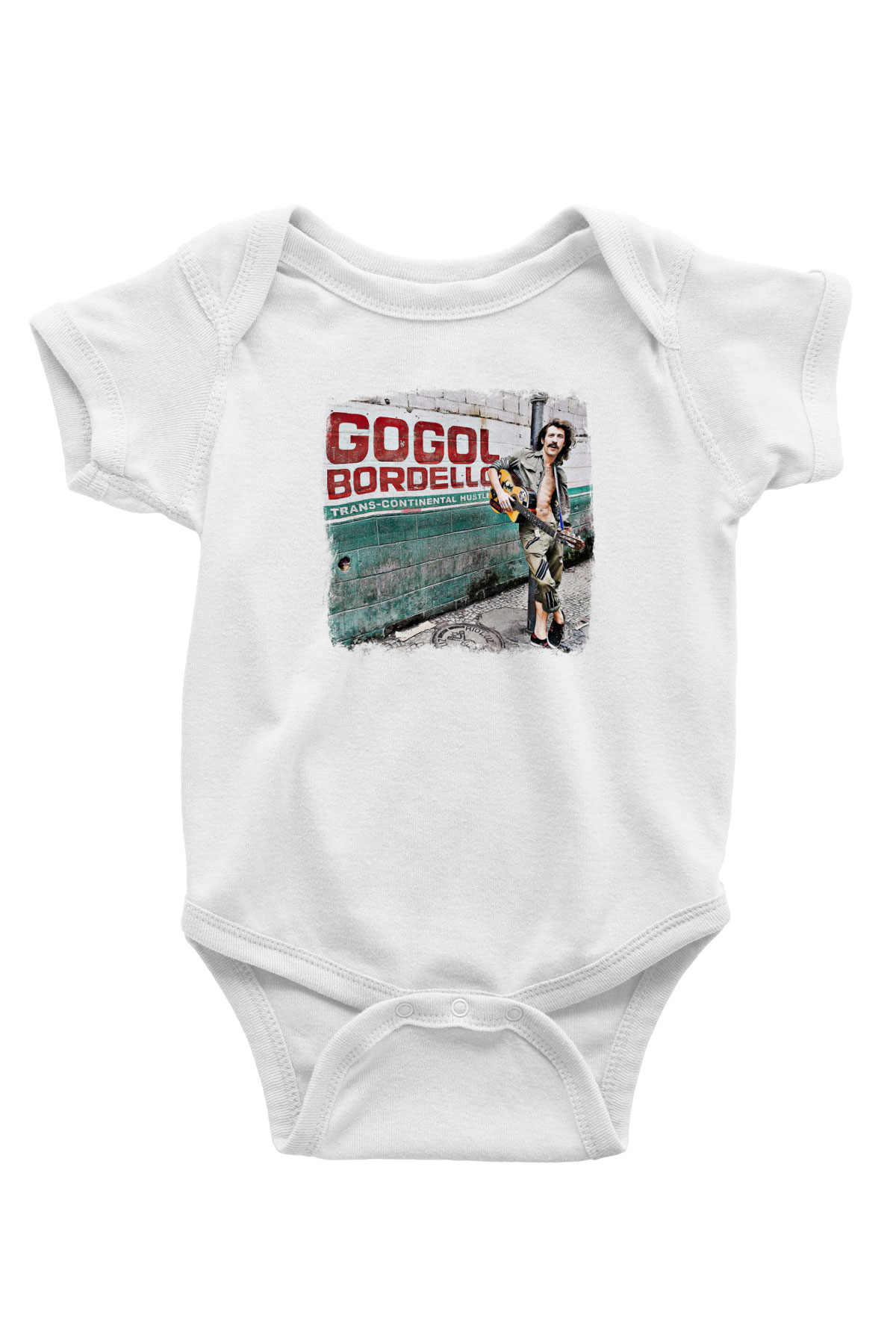 Gogol Bordello Baskılı Unisex Beyaz Bebek Body - Zıbın