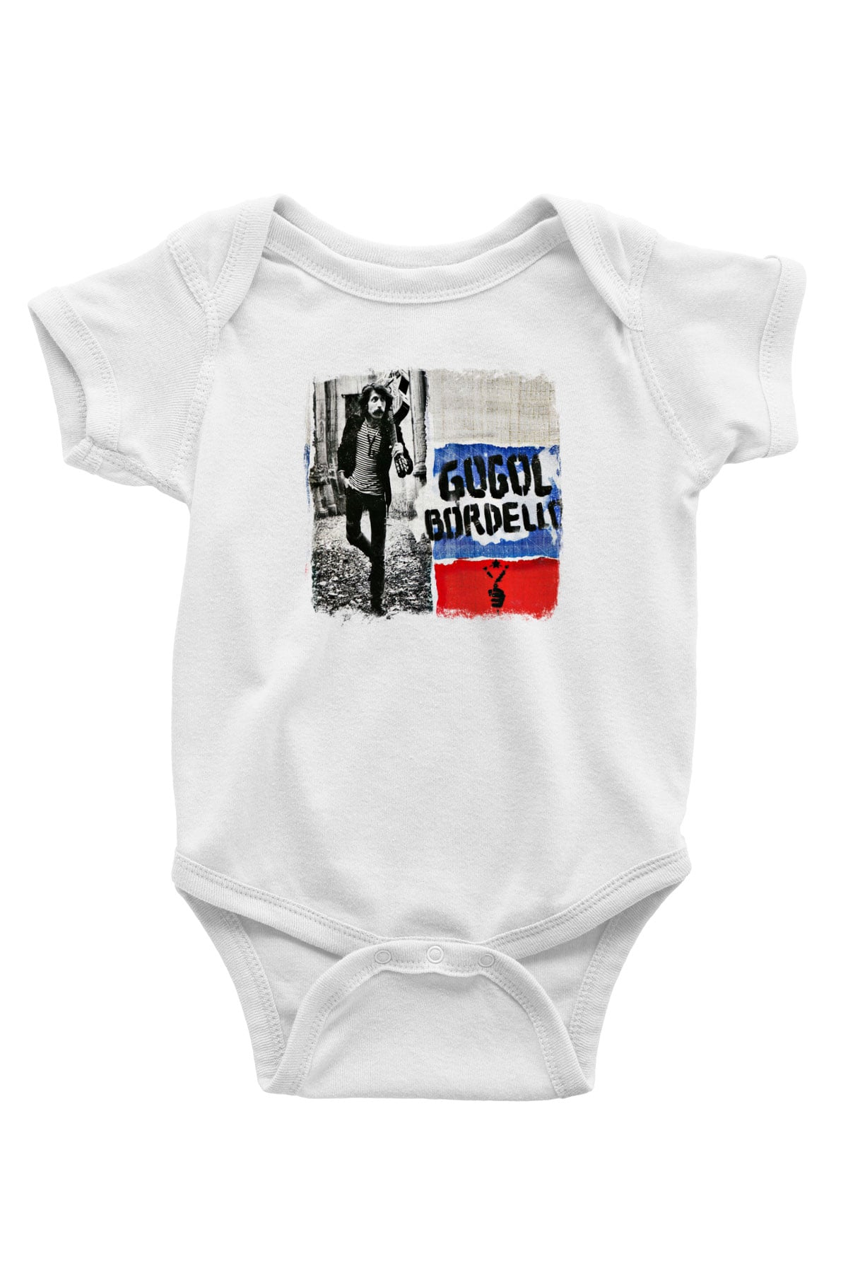 Gogol Bordello Baskılı Unisex Beyaz Bebek Body - Zıbın