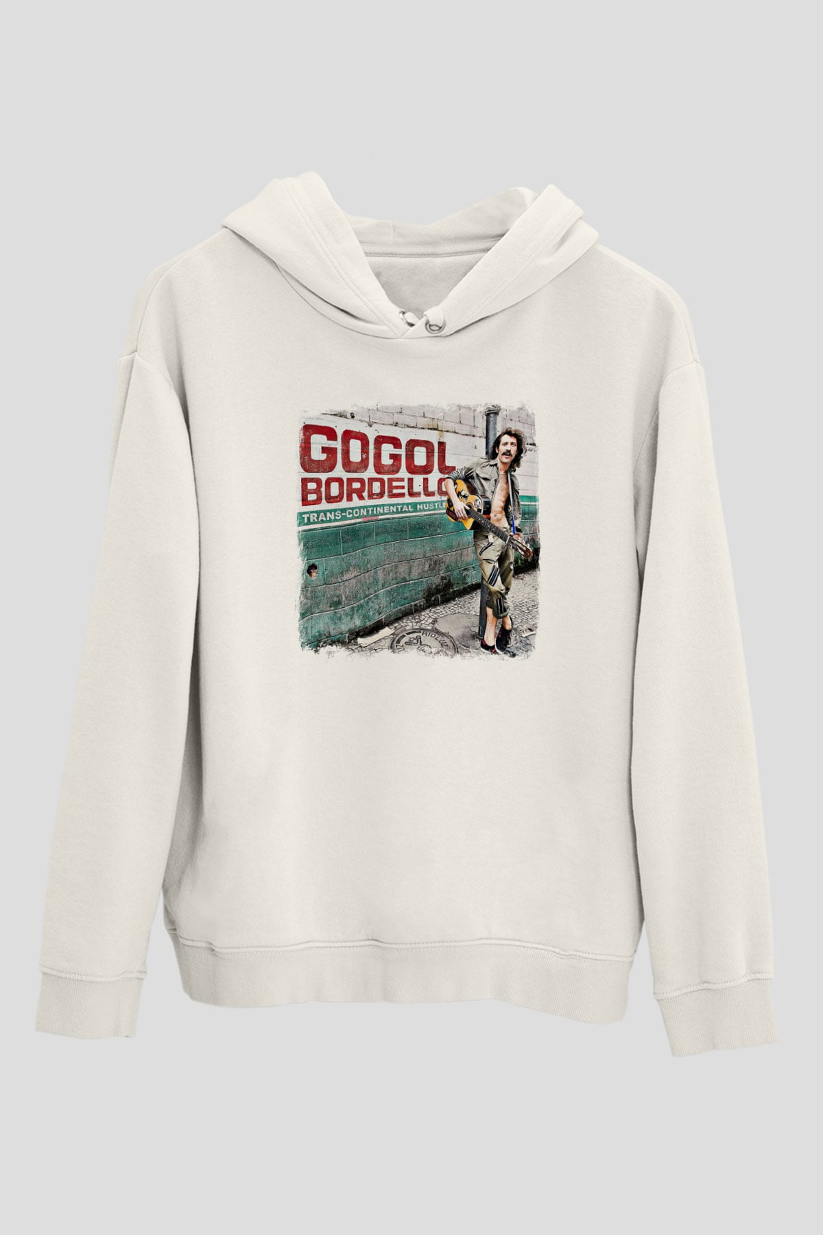 Gogol Bordello Baskılı Unisex Beyaz Hoodie