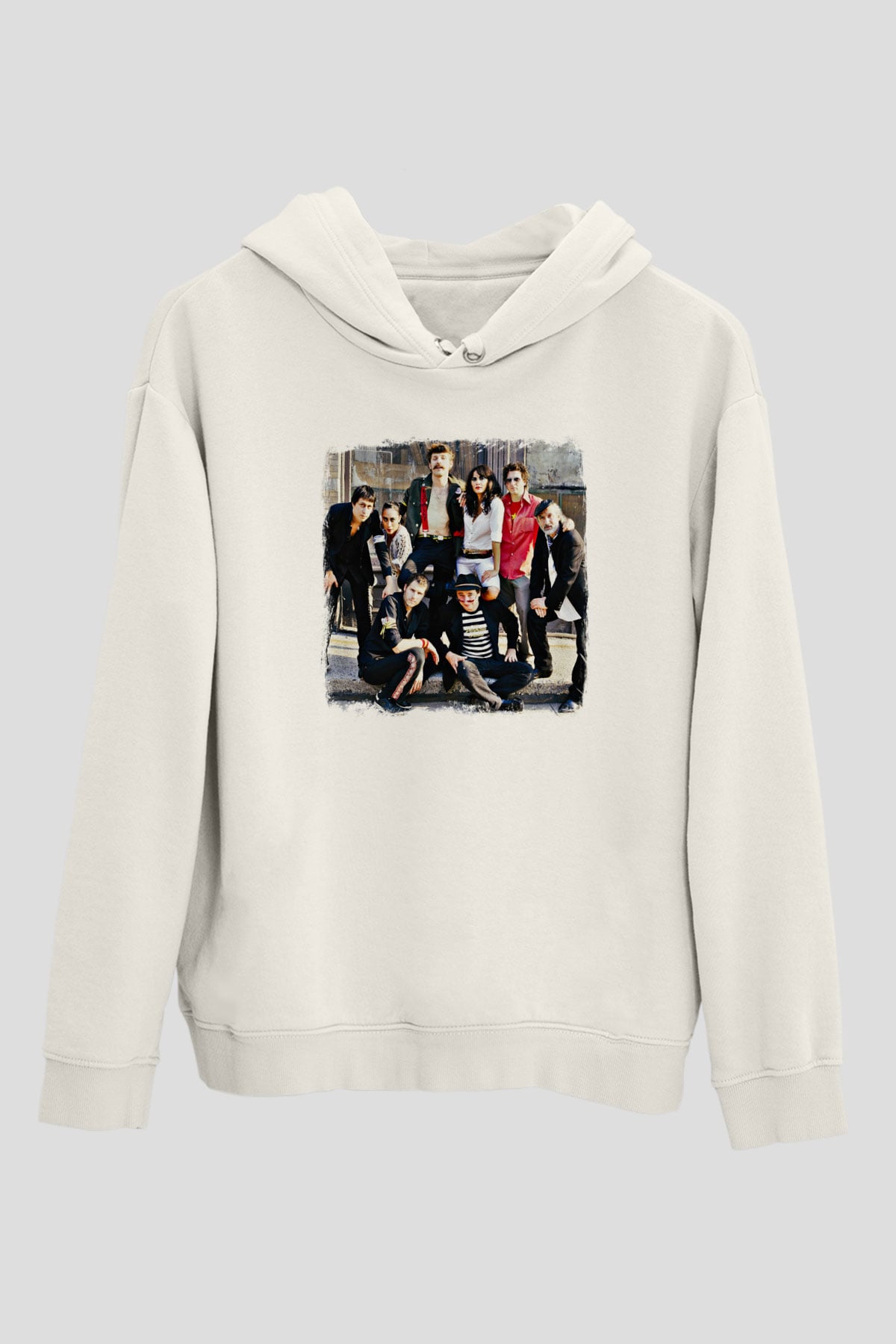 Gogol Bordello Baskılı Unisex Beyaz Hoodie