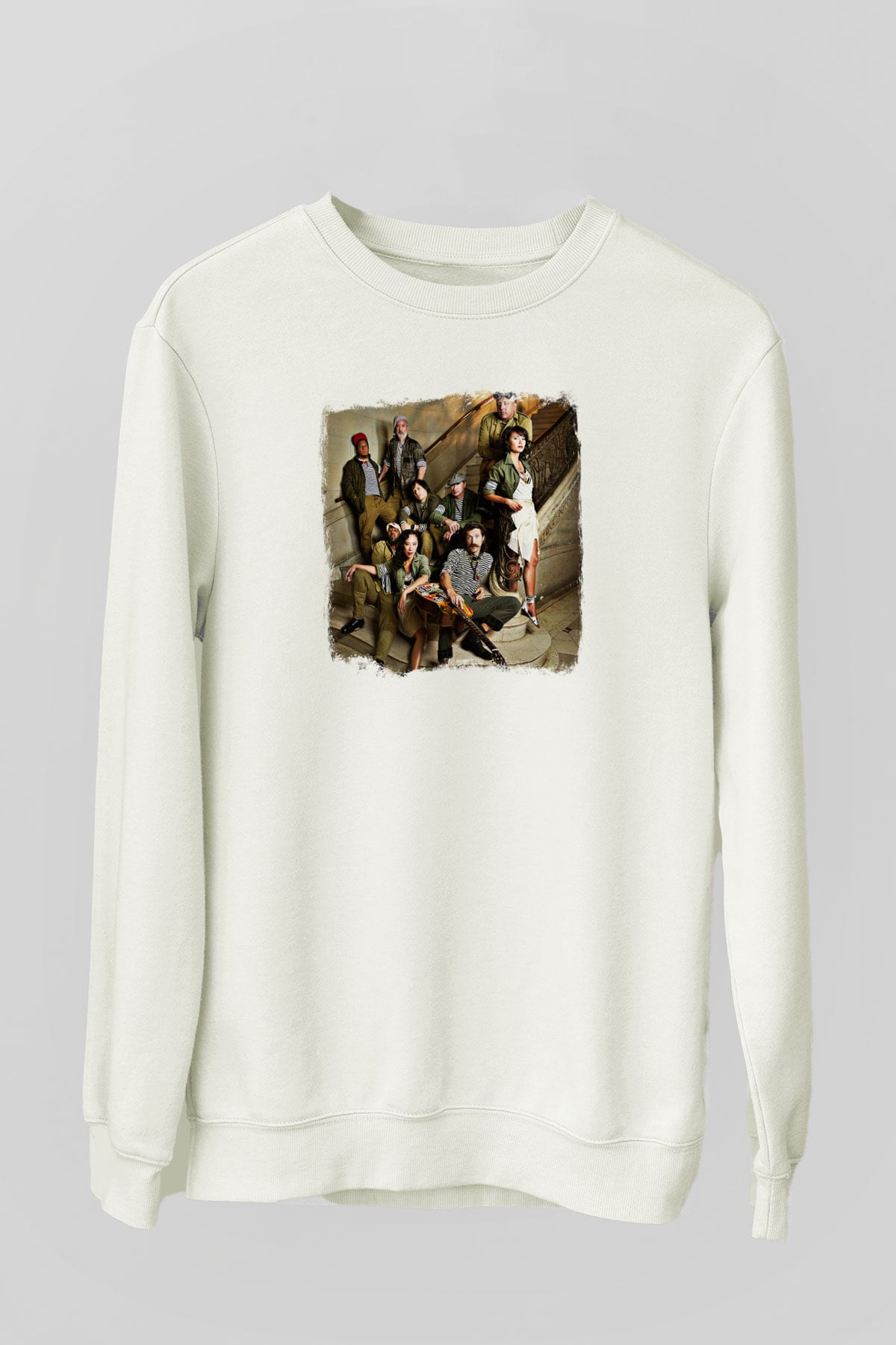 Gogol Bordello Baskılı Unisex Beyaz Sweatshirt