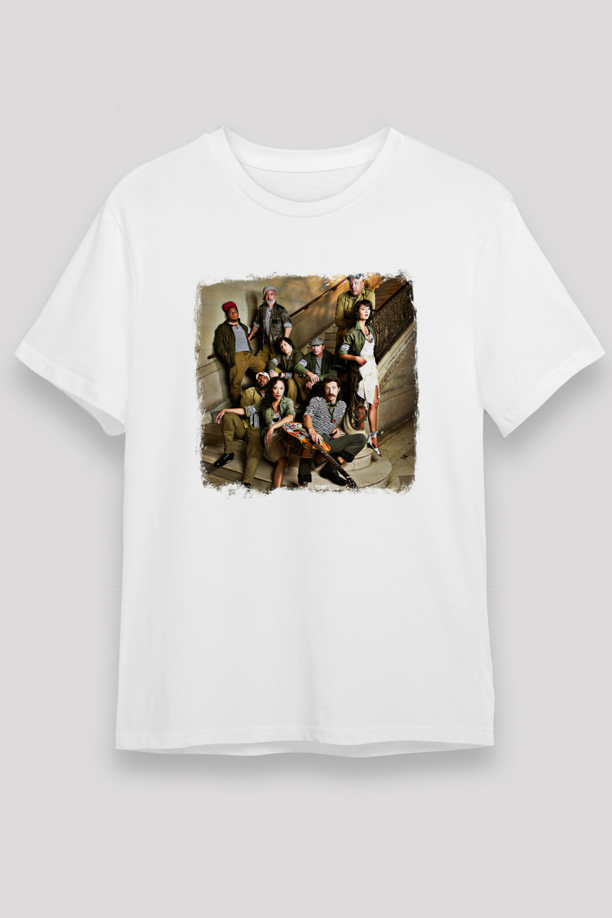 Gogol Bordello Baskılı Unisex Beyaz Tişört