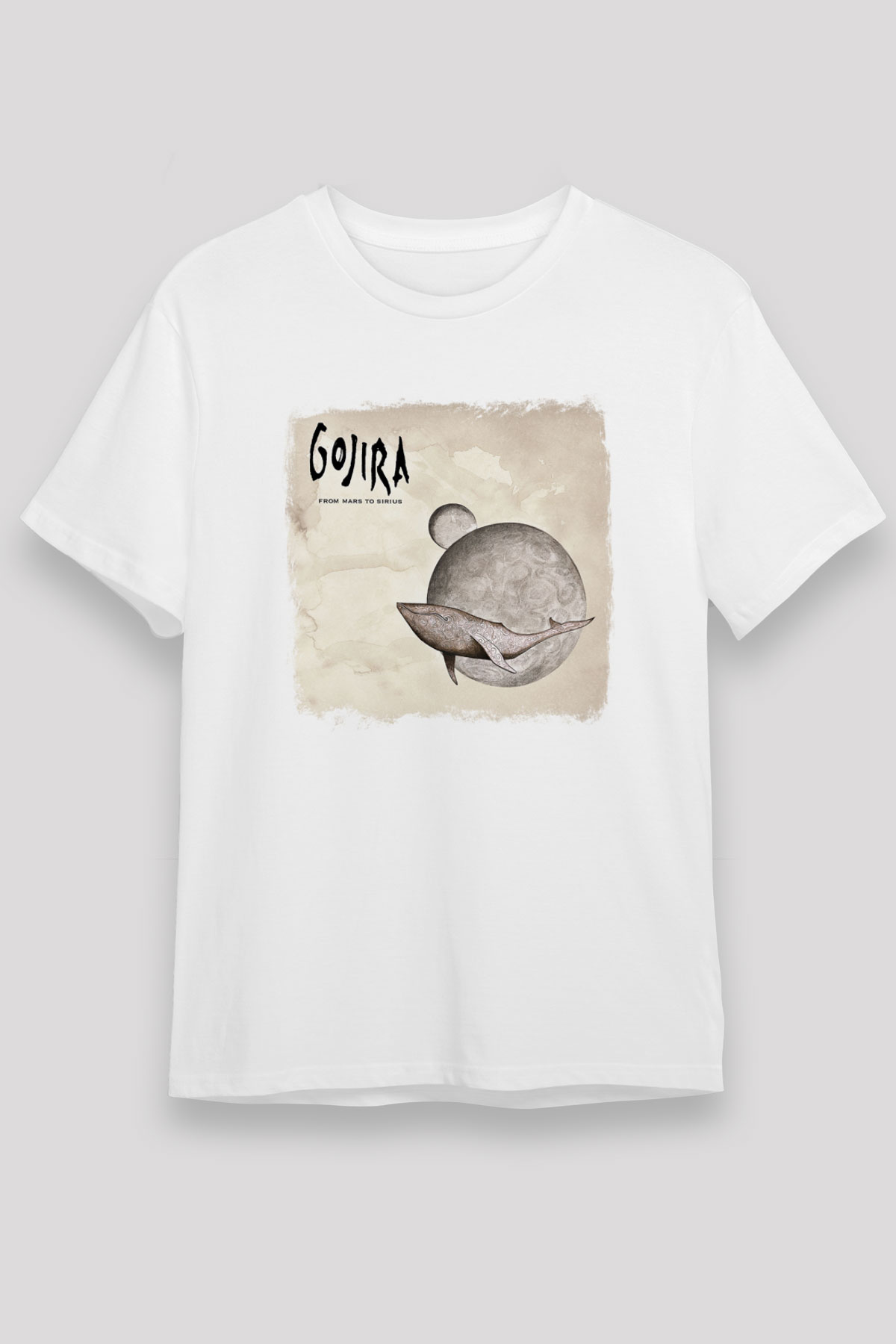 Gojira Baskılı Unisex Beyaz Tişört