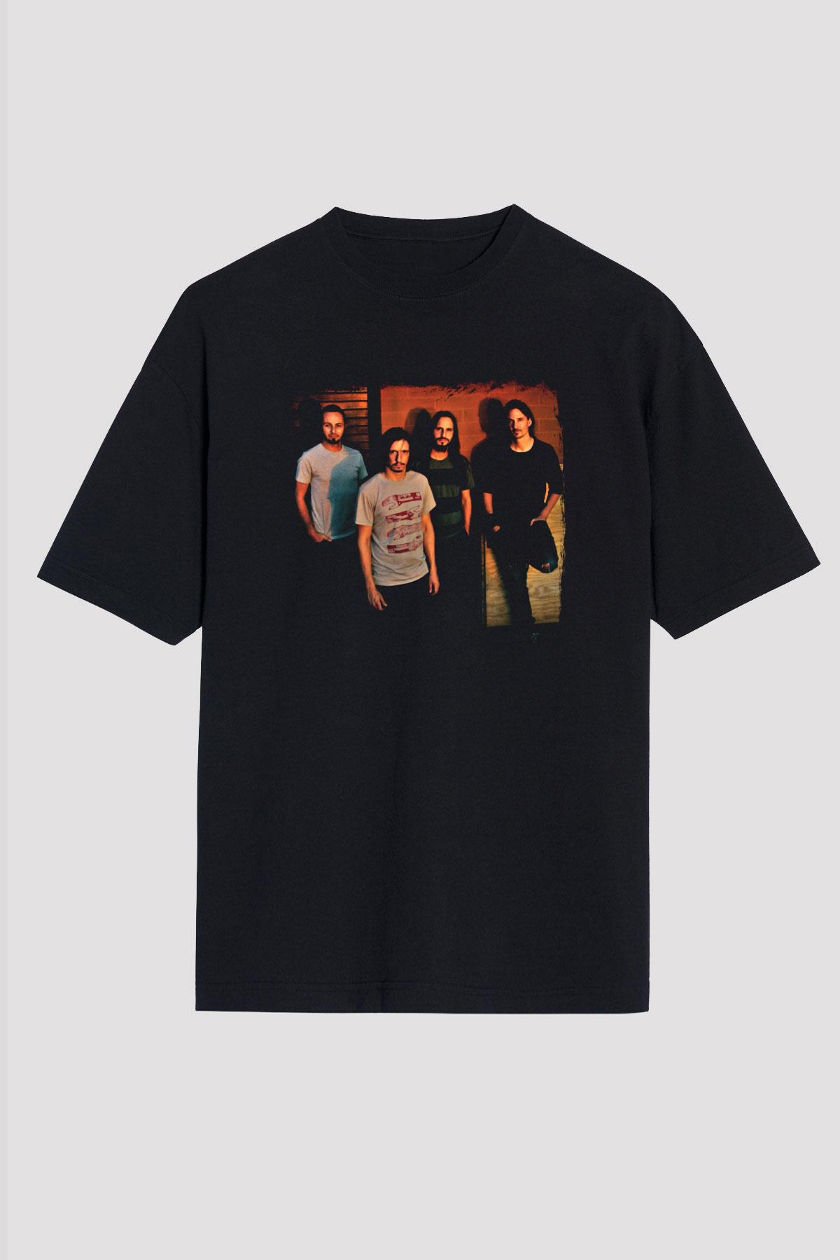 Gojira Baskılı Unisex Siyah Oversize Tişört