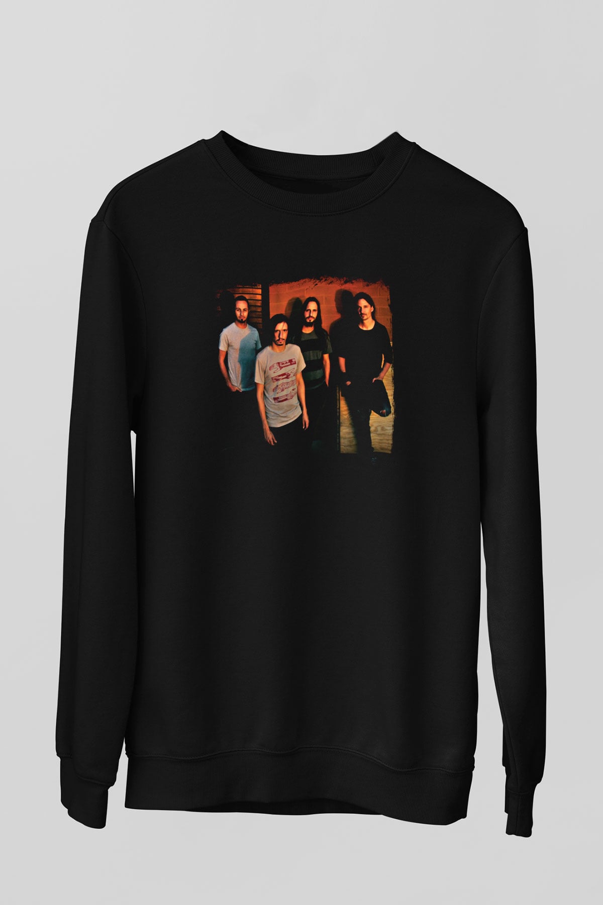 Gojira Baskılı Unisex Siyah Sweatshirt