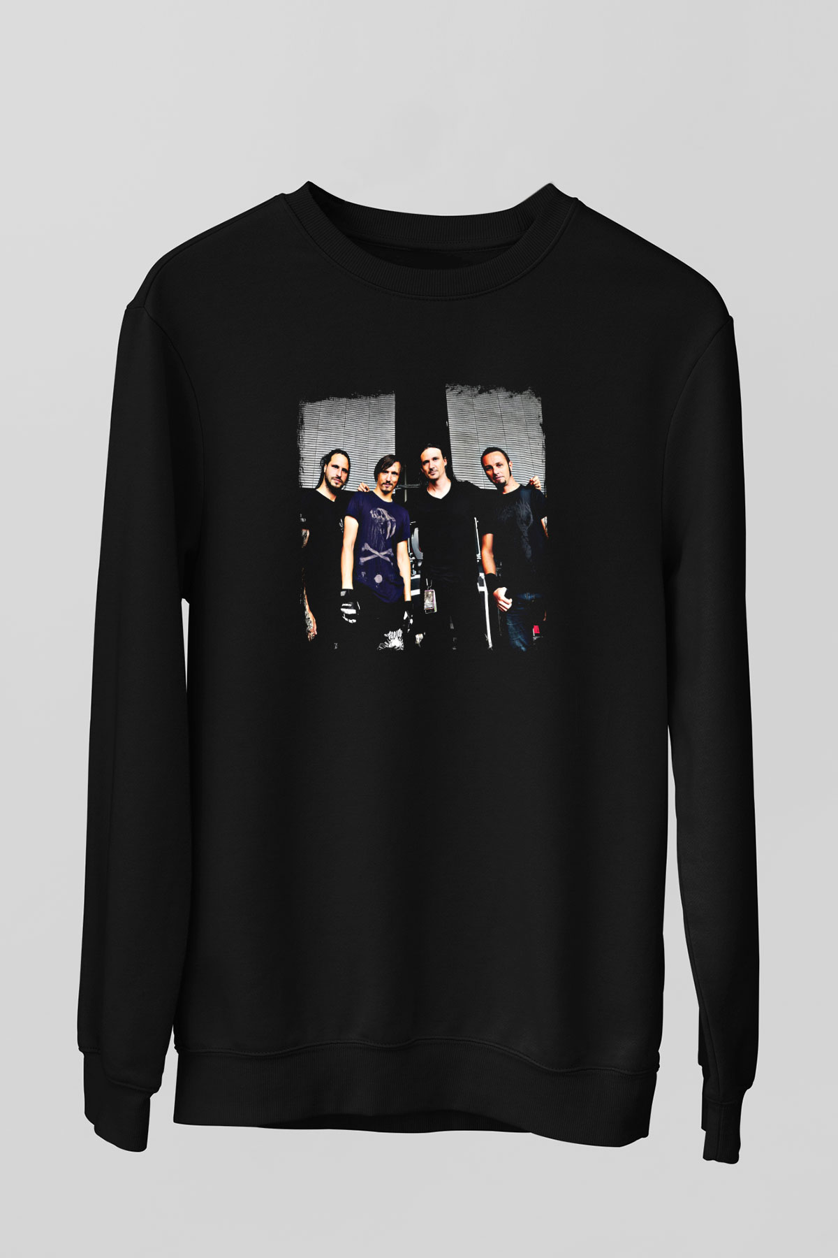 Gojira Baskılı Unisex Siyah Sweatshirt