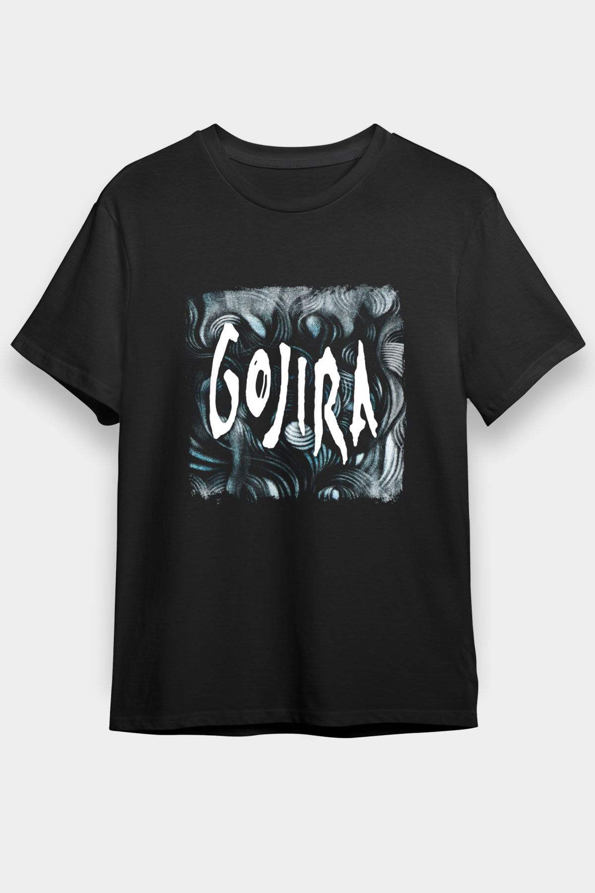 Gojira Baskılı Unisex Siyah Tişört