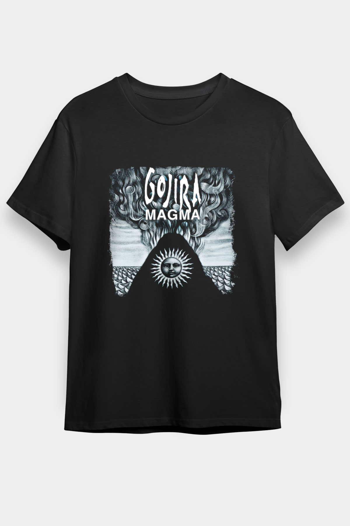 Gojira Baskılı Unisex Siyah Tişört