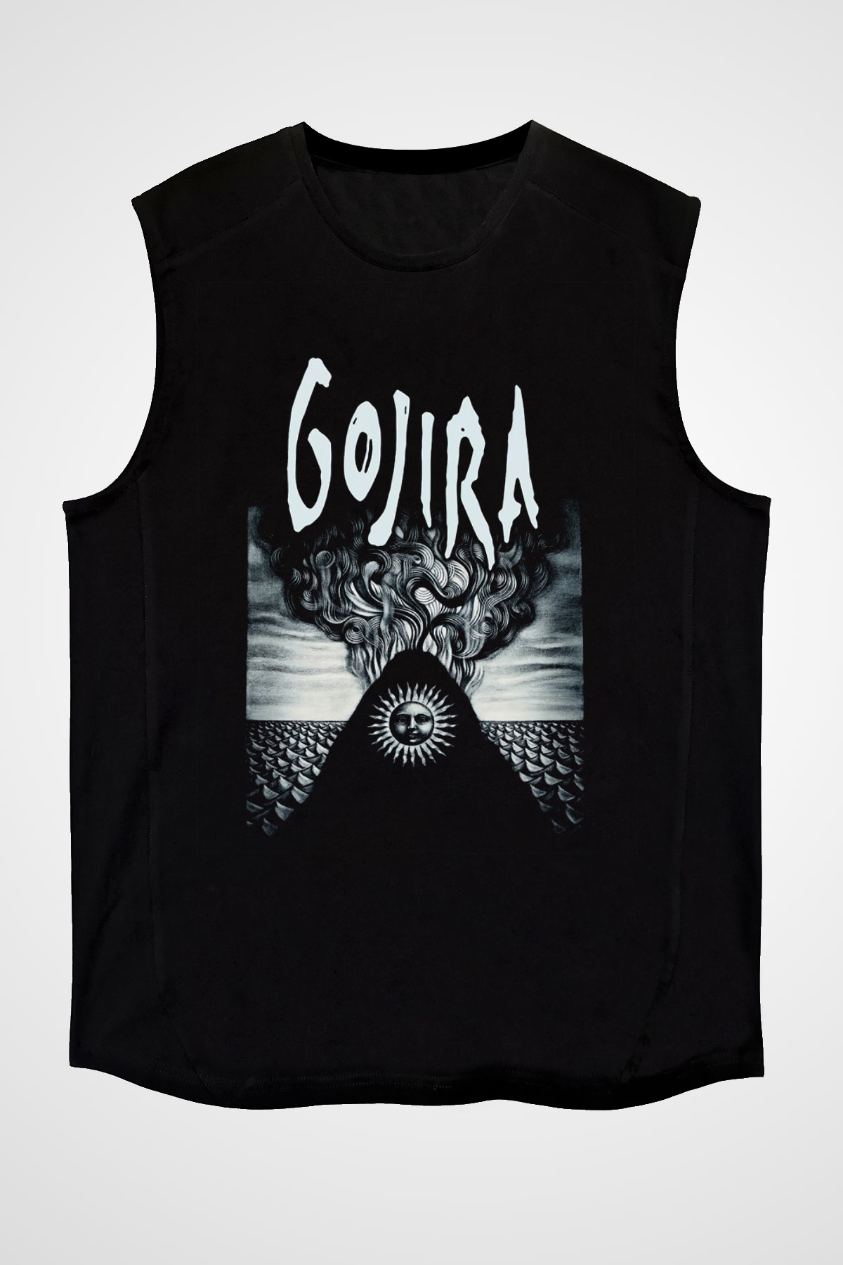 Gojira Siyah Unisex Kolsuz Tişört