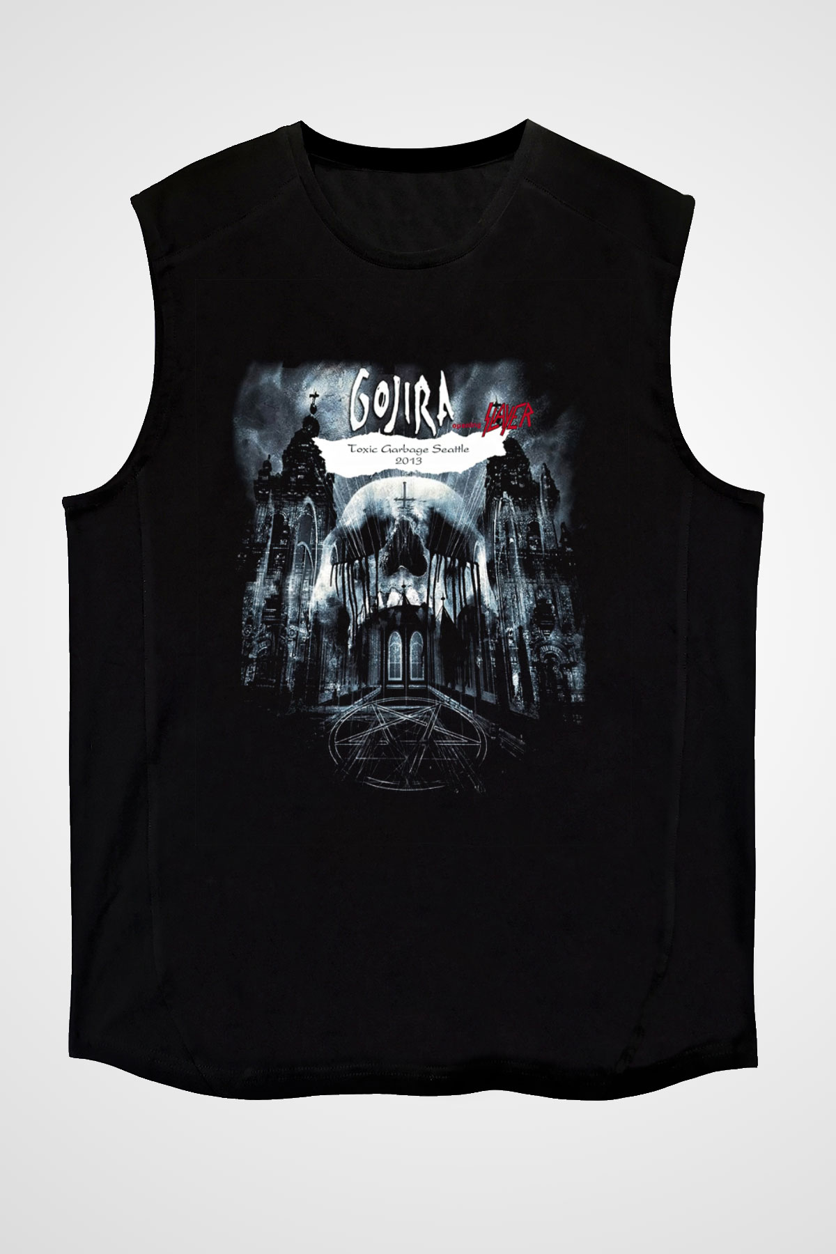 Gojira Siyah Unisex Kolsuz Tişört