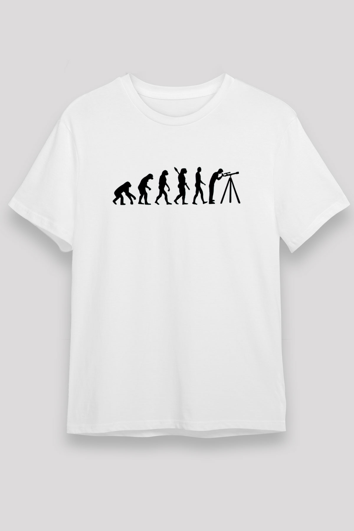 Gökbilimci Beyaz Unisex Tişört T-Shirt - TişörtFabrikası