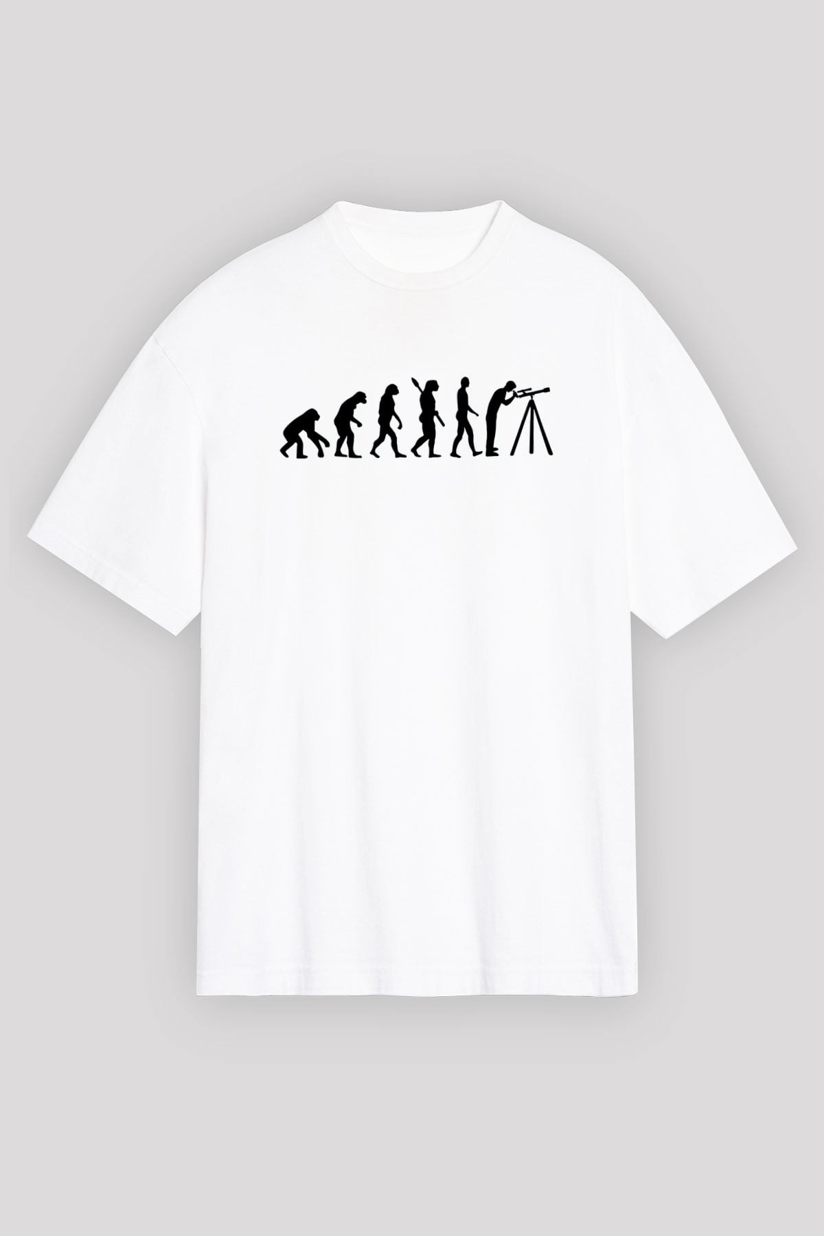Gökbilimci Beyaz Unisex Tişört T-Shirt - TişörtFabrikası